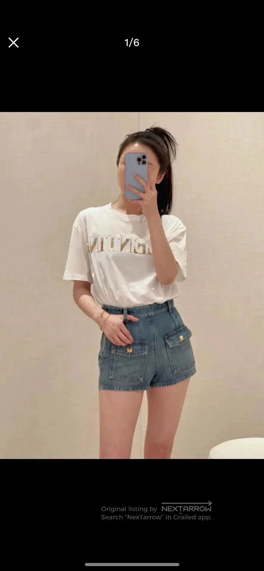 Valentino Valentino White Logo Sequin Short Sleeve. Size US XXS / EU 40 - 5 Thumbnail