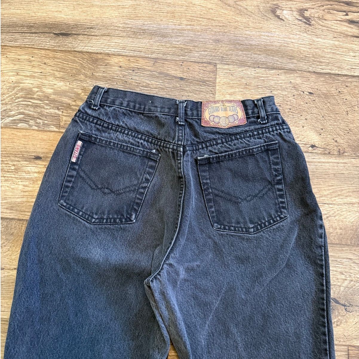Vintage Vintage 90s Gitano High Waisted Faded Black Jeans Size 30" / US 8 / IT 44 - 2 Thumbnail