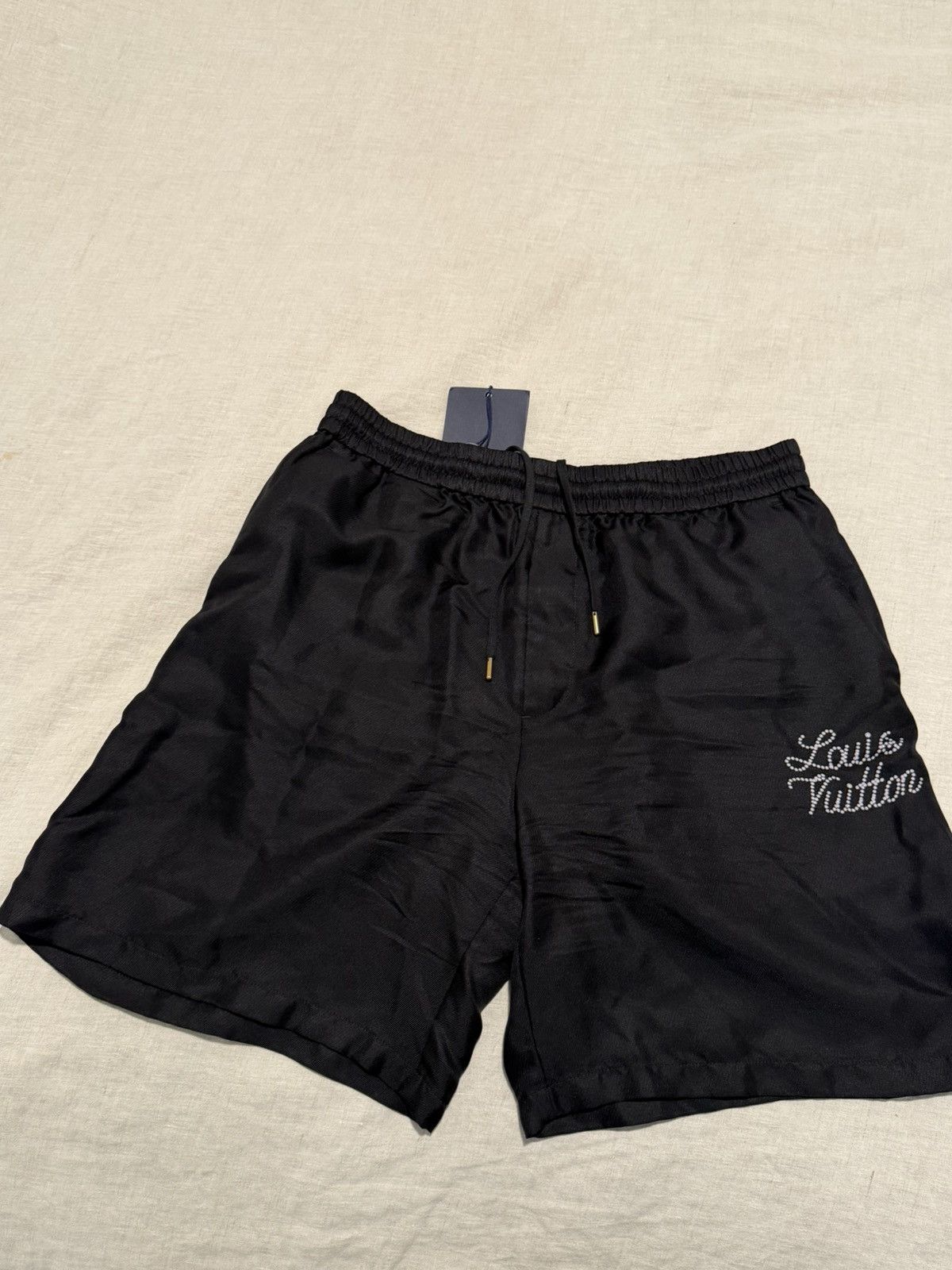 Printed Signature Silk Shorts