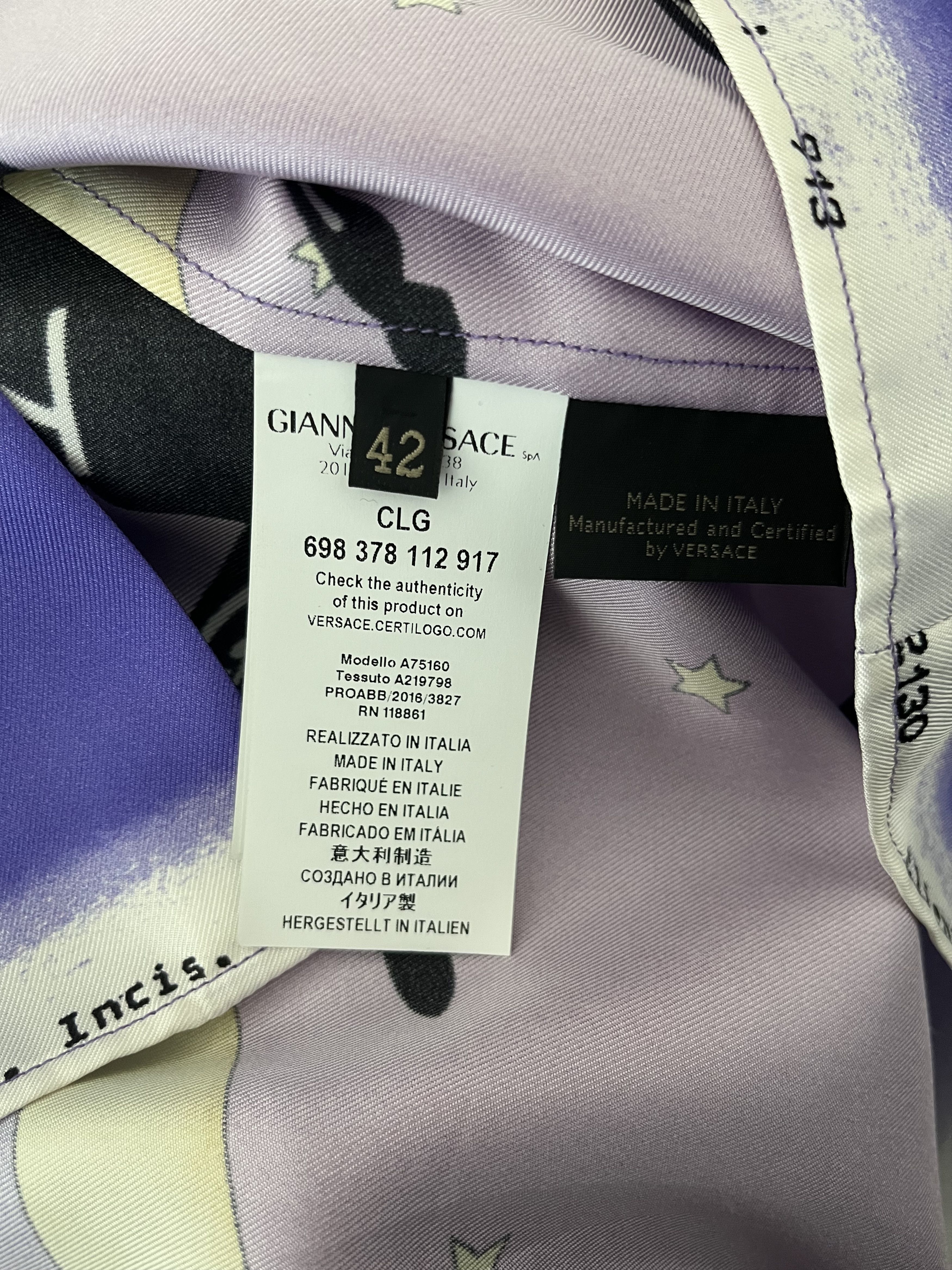 Versace Versace Silk Shirt Size US XS / EU 42 / 0 - 3 Thumbnail