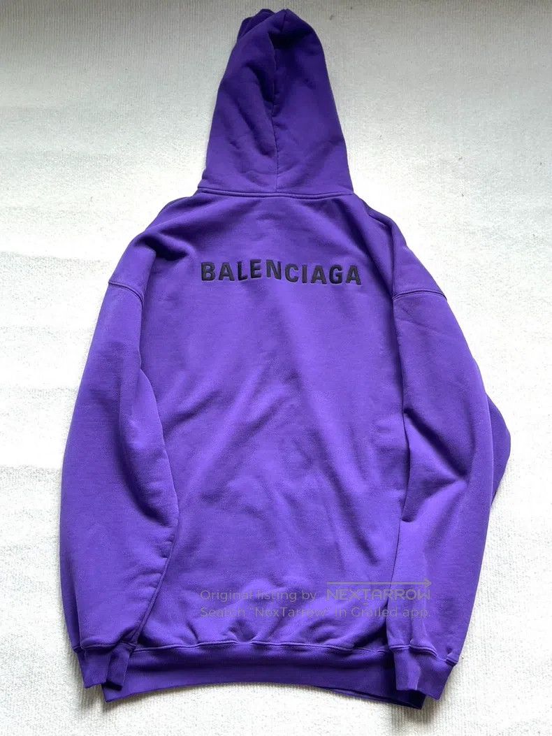 Balenciaga Balenciaga Wash and Embroidered Logo Hoodie Size US XS / EU 42 / 0 - 2 Thumbnail