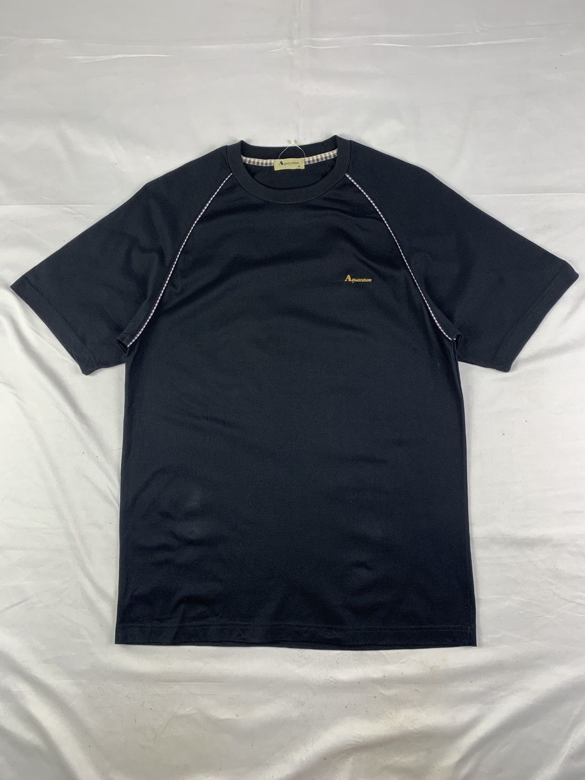 Aquascutum 2000s Aquascutum Embroidered Plaid Icon Acent Raglan Tee Size US M / EU 48-50 / 2 - 1 Thumbnail
