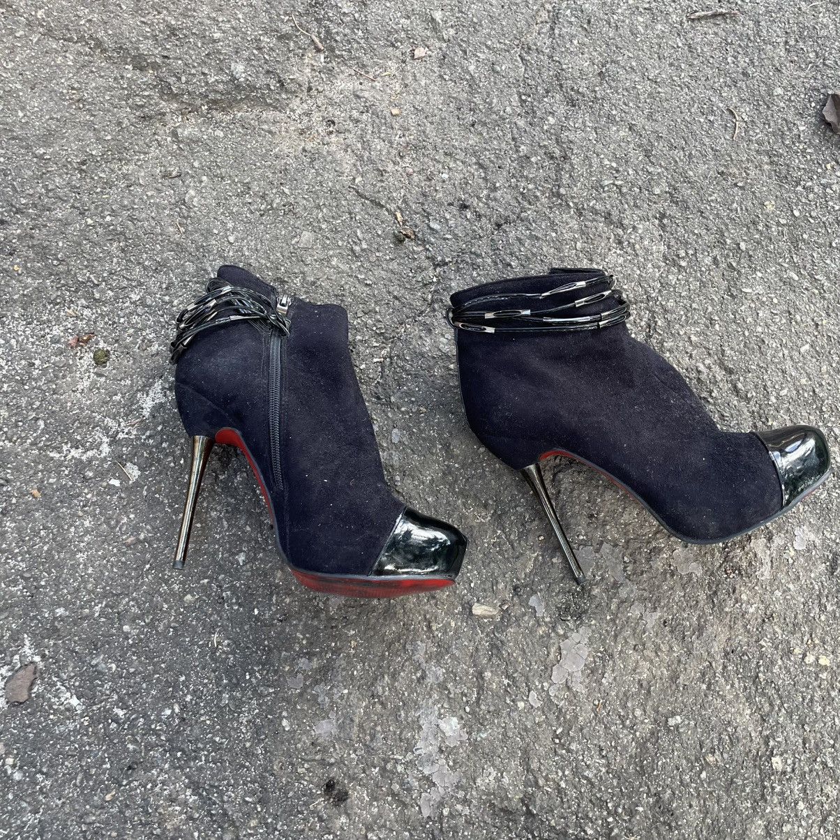 Vintage Like Christian Louboutin Heels old shoes red cyber goth alt Size US 6 / IT 36 - 1 Thumbnail