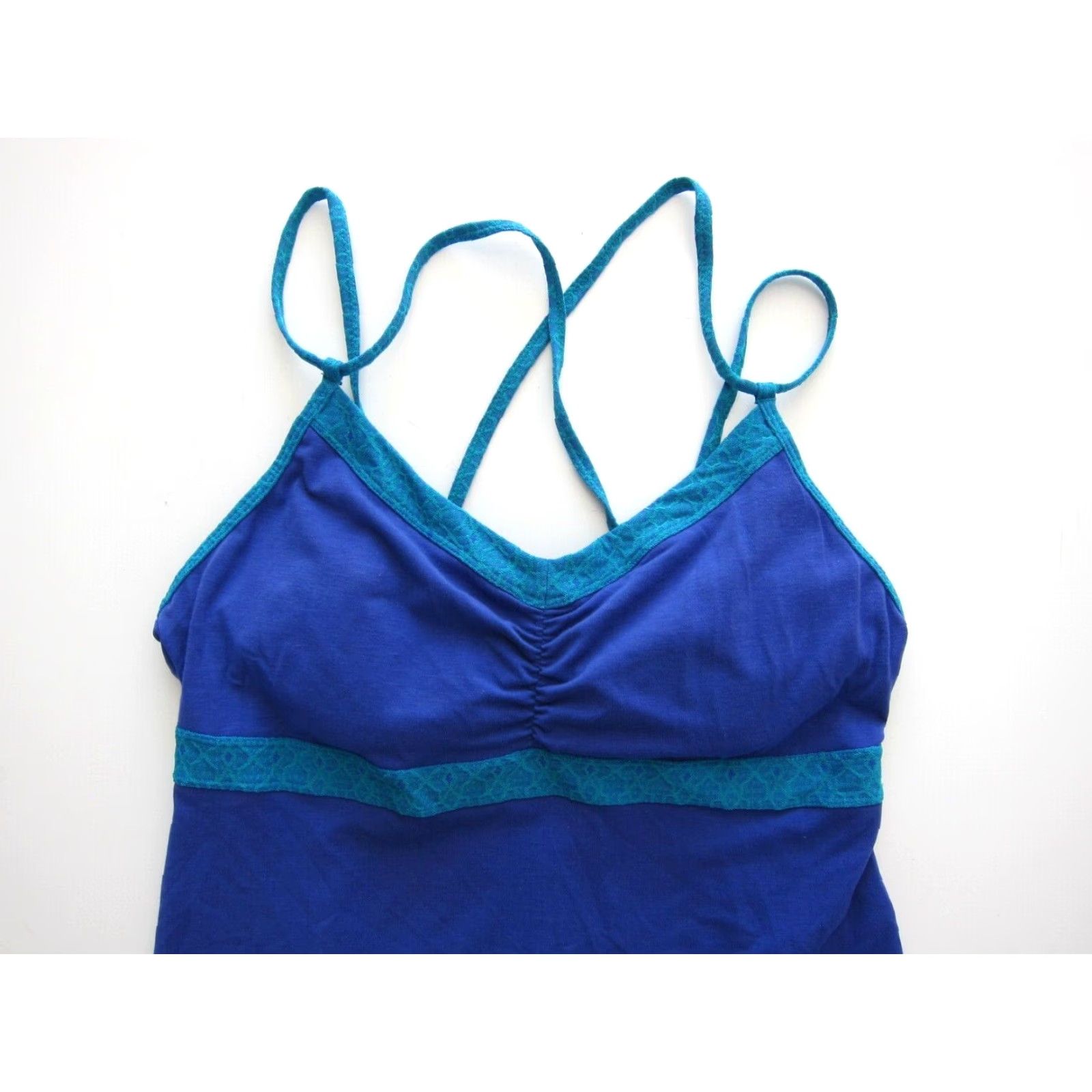 Prana prAna Purple Stretch Tank Dress Large Slip Dress Built In Bra Active Empire Midi Dress Women Size L / US 10 / IT 46 - 3 Thumbnail