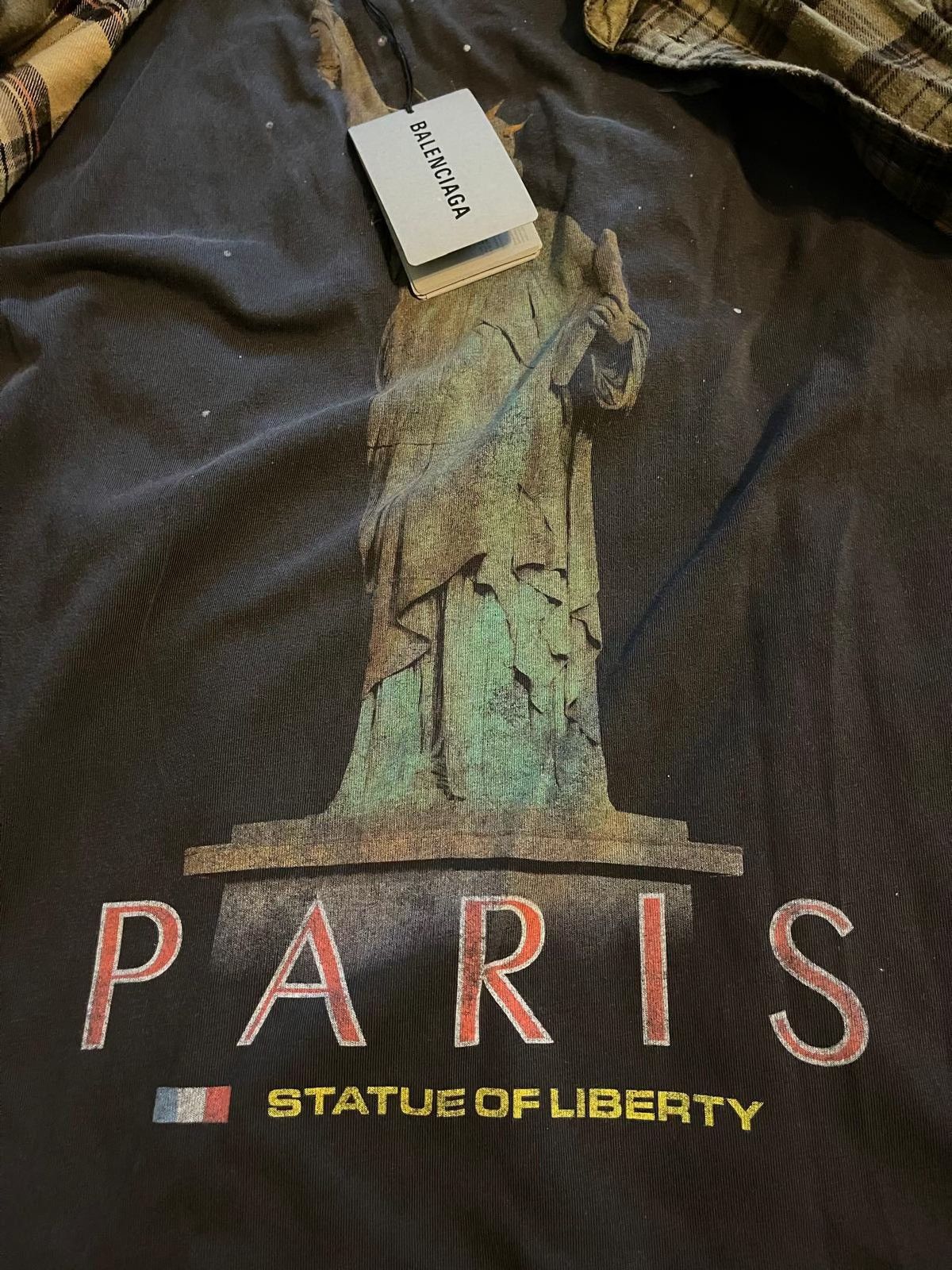 Balenciaga Balenciaga Statue of Liberty Flannel Layered Shirt Size US XL / EU 56 / 4 - 3 Thumbnail