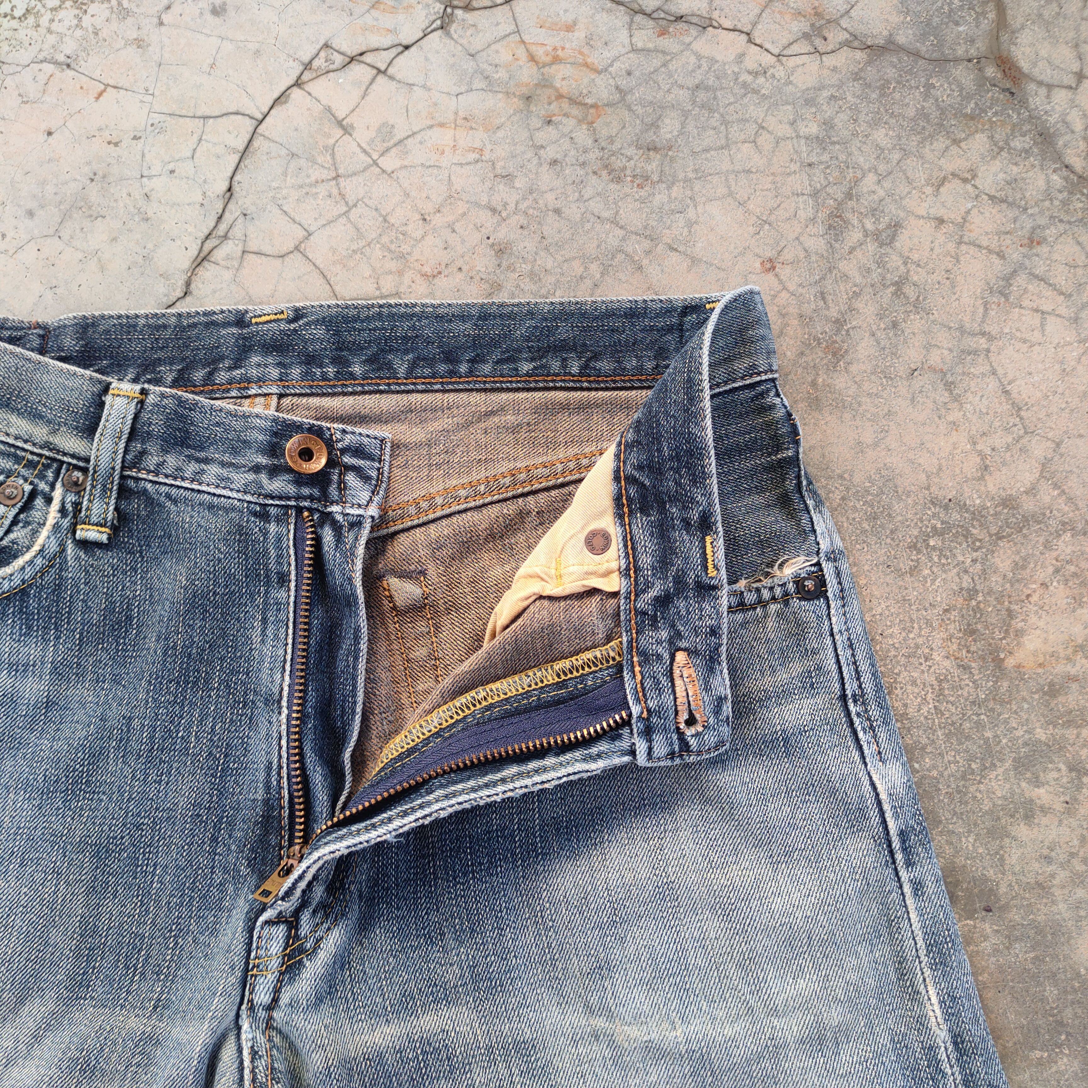 Edwin VINTAGE EDWIN ZX ORENG TAG FADED DISTRESSED JEAN PANTS Size US 31 - 5 Thumbnail