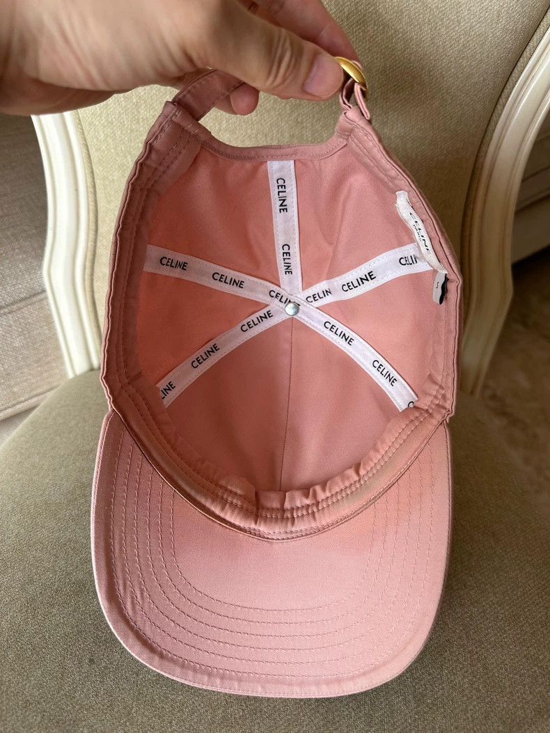 Celine Pink Embroidered Baseball Cap Size ONE SIZE - 5 Thumbnail