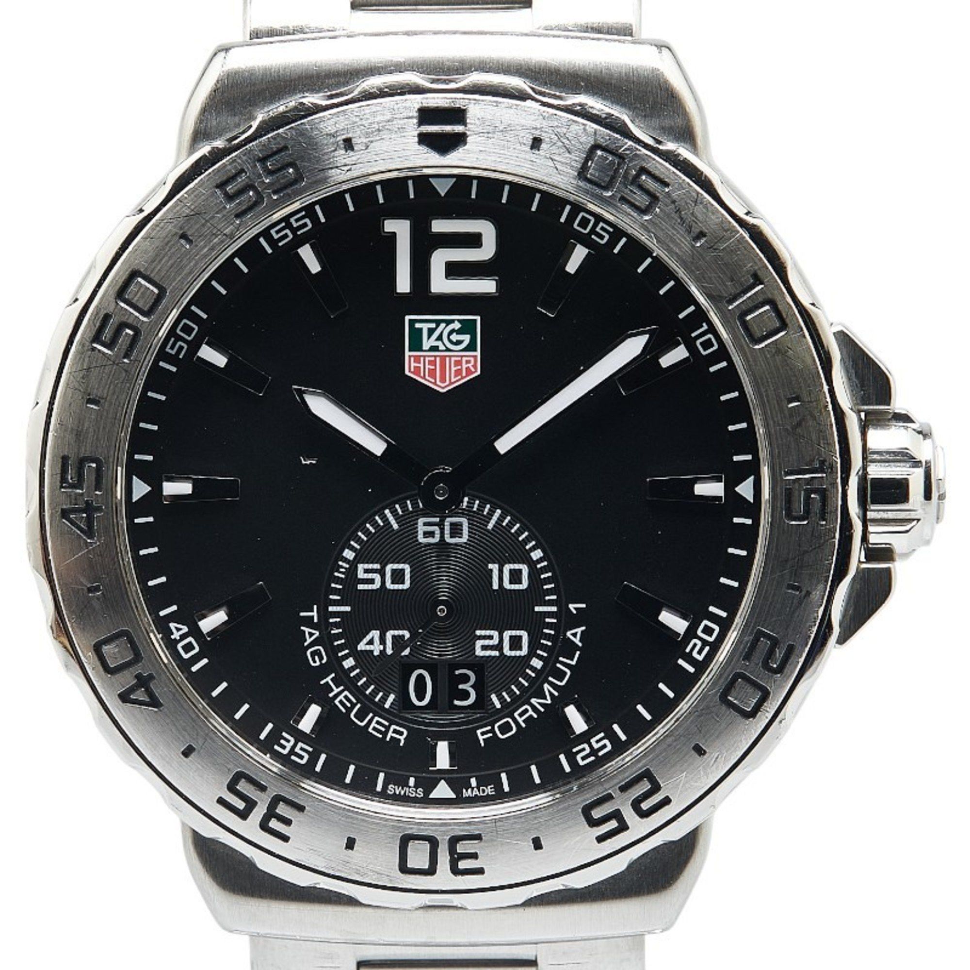 Tag Heuer TAG Heuer Formula 1 Grand Date Watch WAU1112 Quartz Black Dial Stainless Steel Men's HEUER Size ONE SIZE - 1 Thumbnail