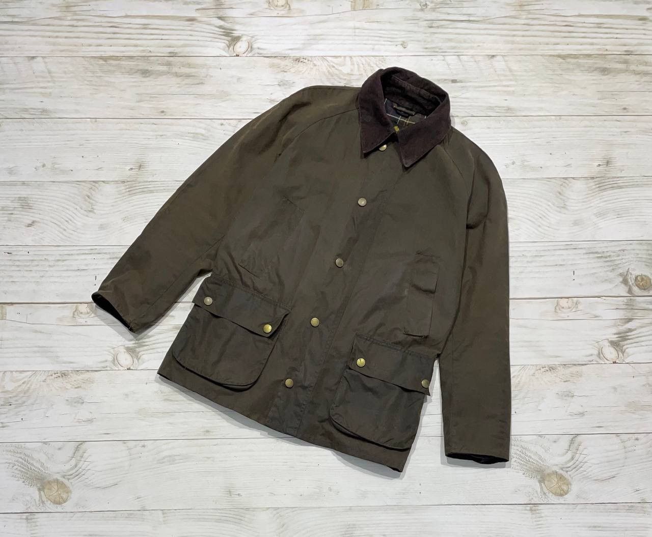 image of Vintage Barbour Ashby Care Wax Jacket Coat Luxury Men Size S in Green