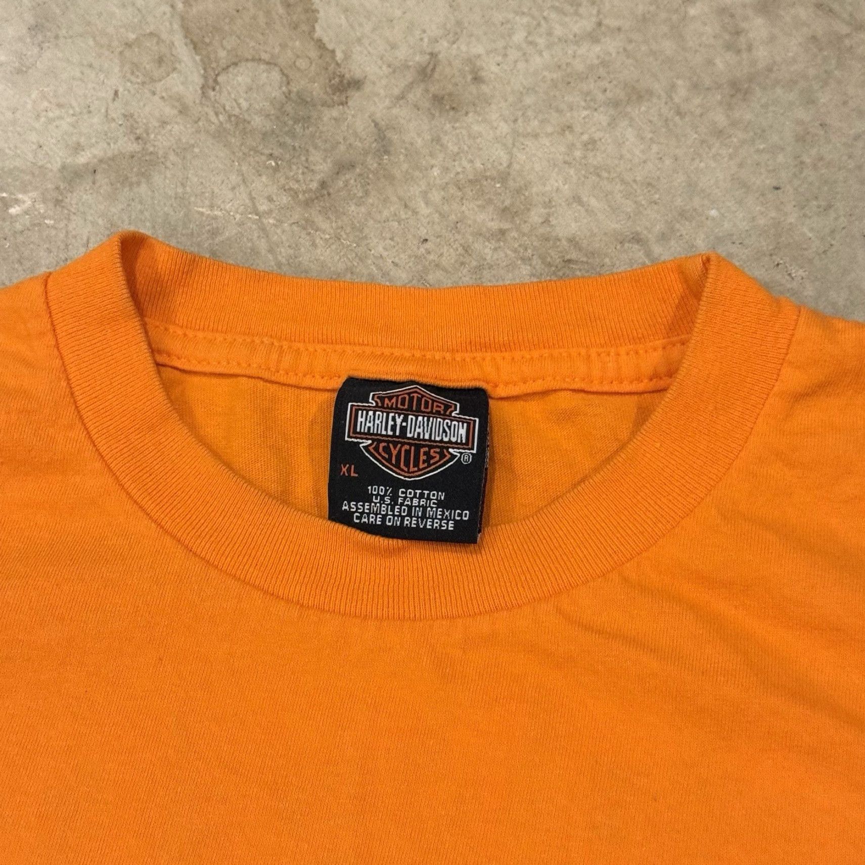 Harley Davidson VINTAGE Harley-Davidson Shirt Mens XL Orange Lincoln Nebraska Biker Motorcycle T-Shirt Size US XL / EU 56 / 4 - 3 Thumbnail