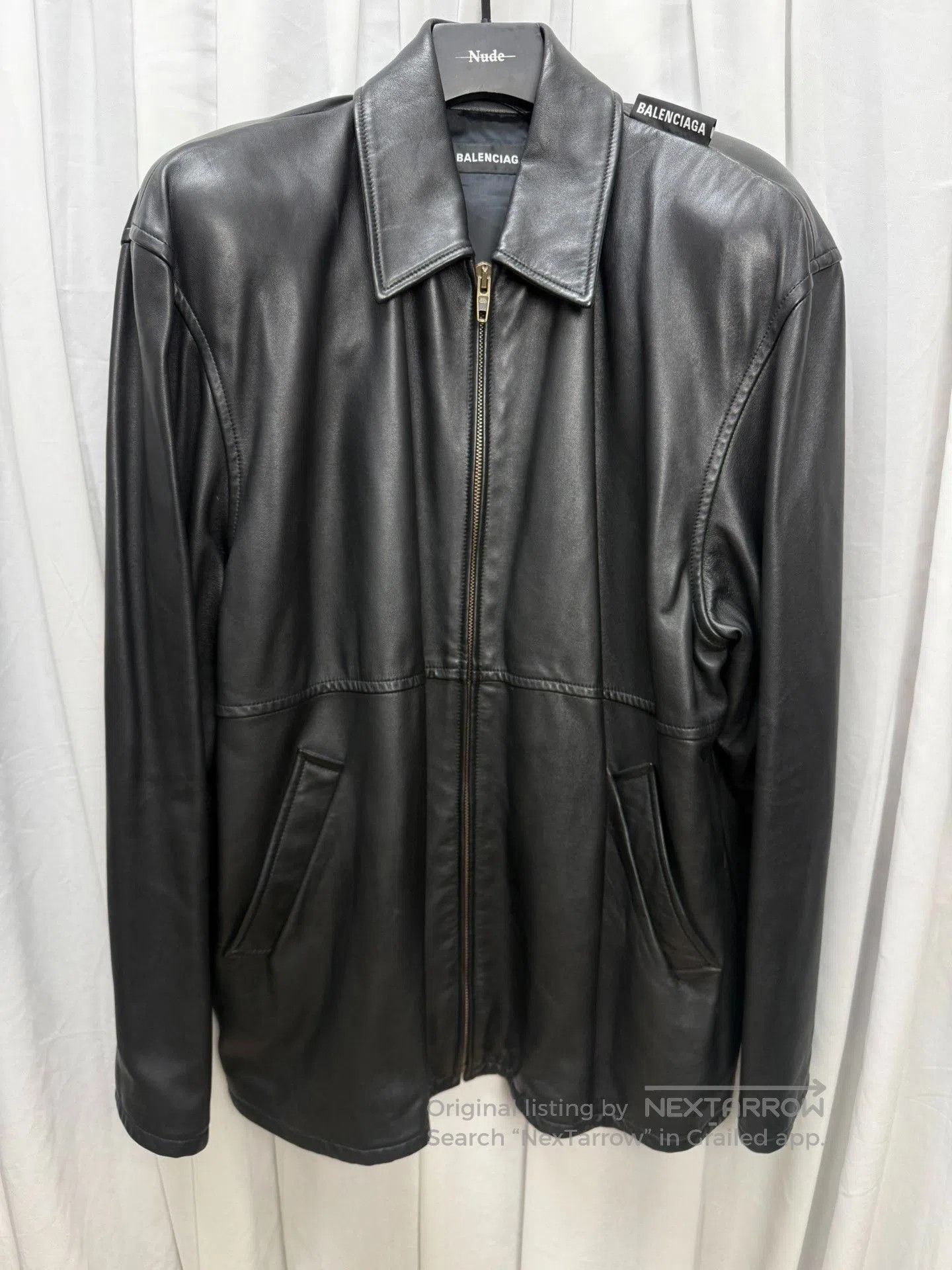 Balenciaga Balenciaga Embroidered Leather Jacket Size 48. Size US M / EU 48-50 / 2 - 1 Thumbnail