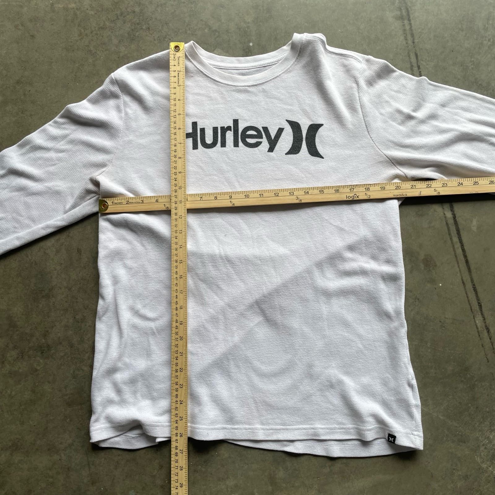 Vintage Y2K HURLEY WHITE THERMAL LONGSLEEVE SHIRT LARGE Size US L / EU 52-54 / 3 - 5 Thumbnail