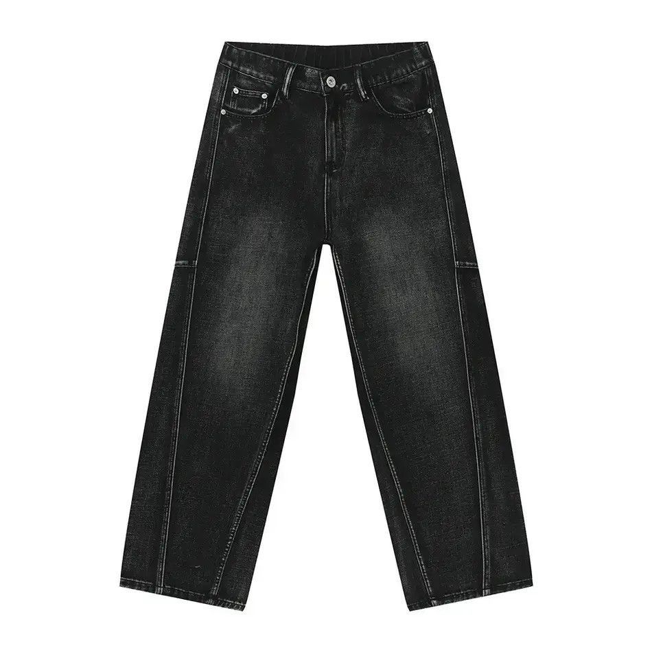 Japanese Brand Retro straight leg wide leg patchwork jeans Size US 32 / EU 48 - 6 Thumbnail