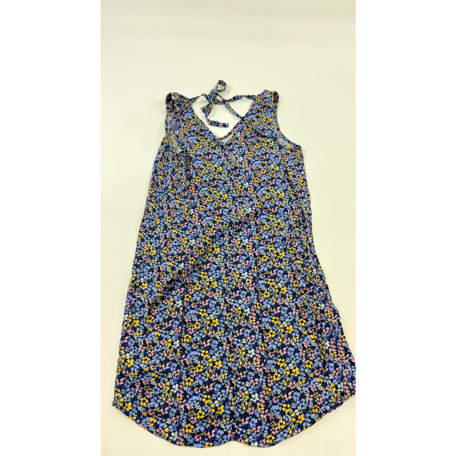 Gap Gap Dress Womens XS Blue Yellow Floral Sleeveless Crisscross Back Rayon Size XS / US 0-2 / IT 36-38 - 5 Thumbnail