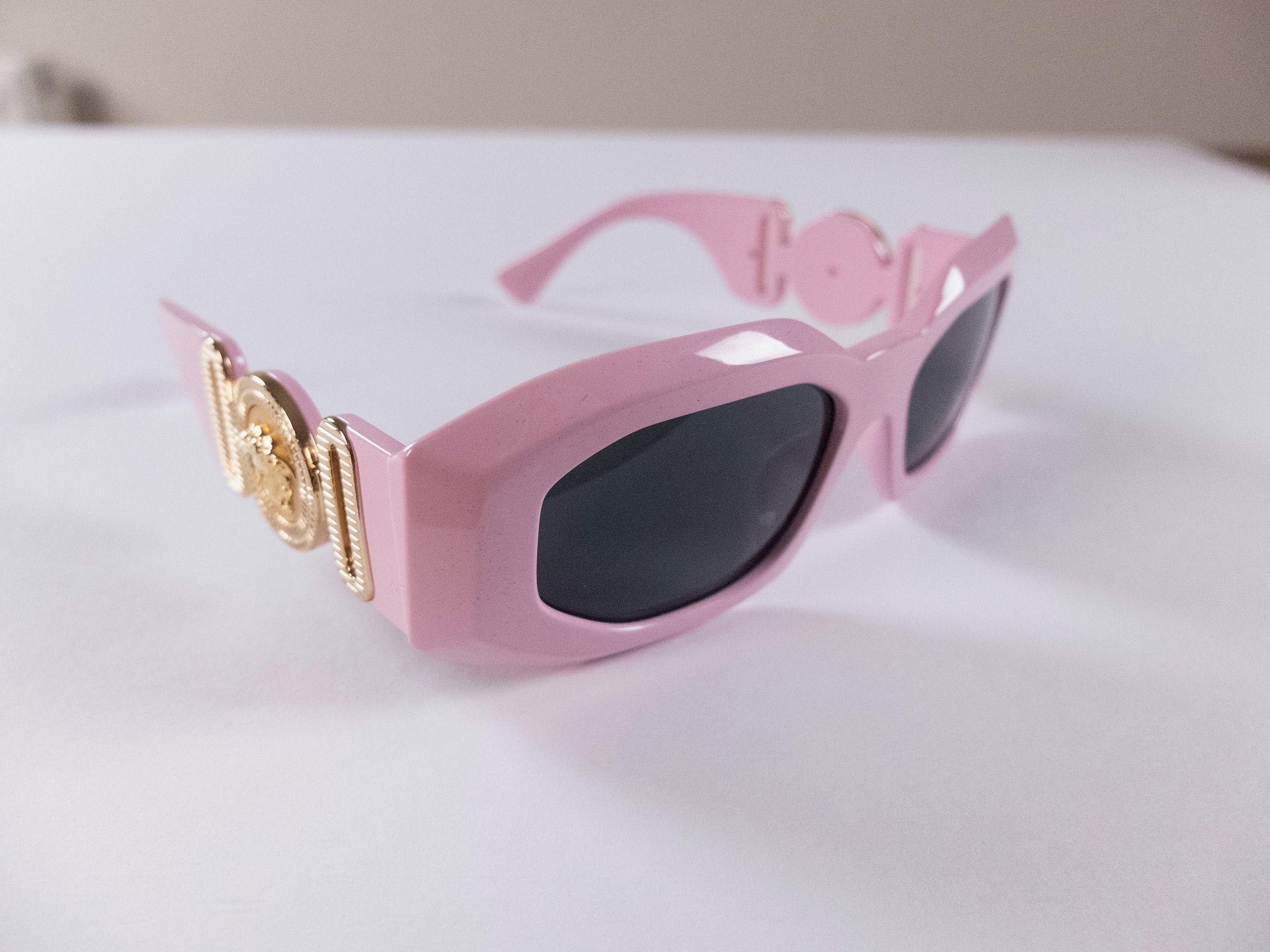 Versace VERSACE Maxi Medusa Biggie pink & gold sunglasses Size ONE SIZE - 3 Thumbnail