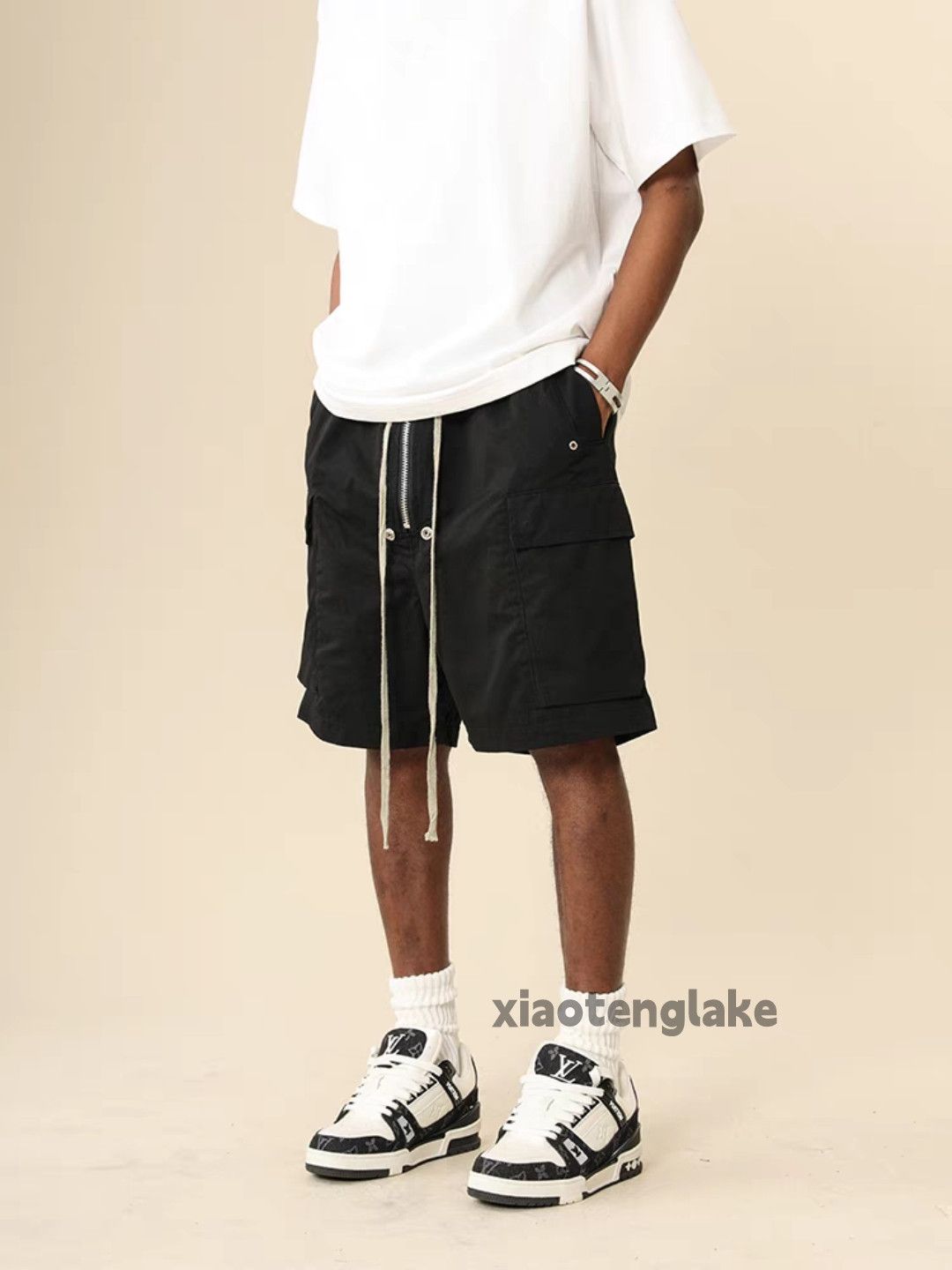 Vintage Zipper utility punk yuppie grunge loose cargo shorts Size US 36 / EU 52 - 4 Thumbnail