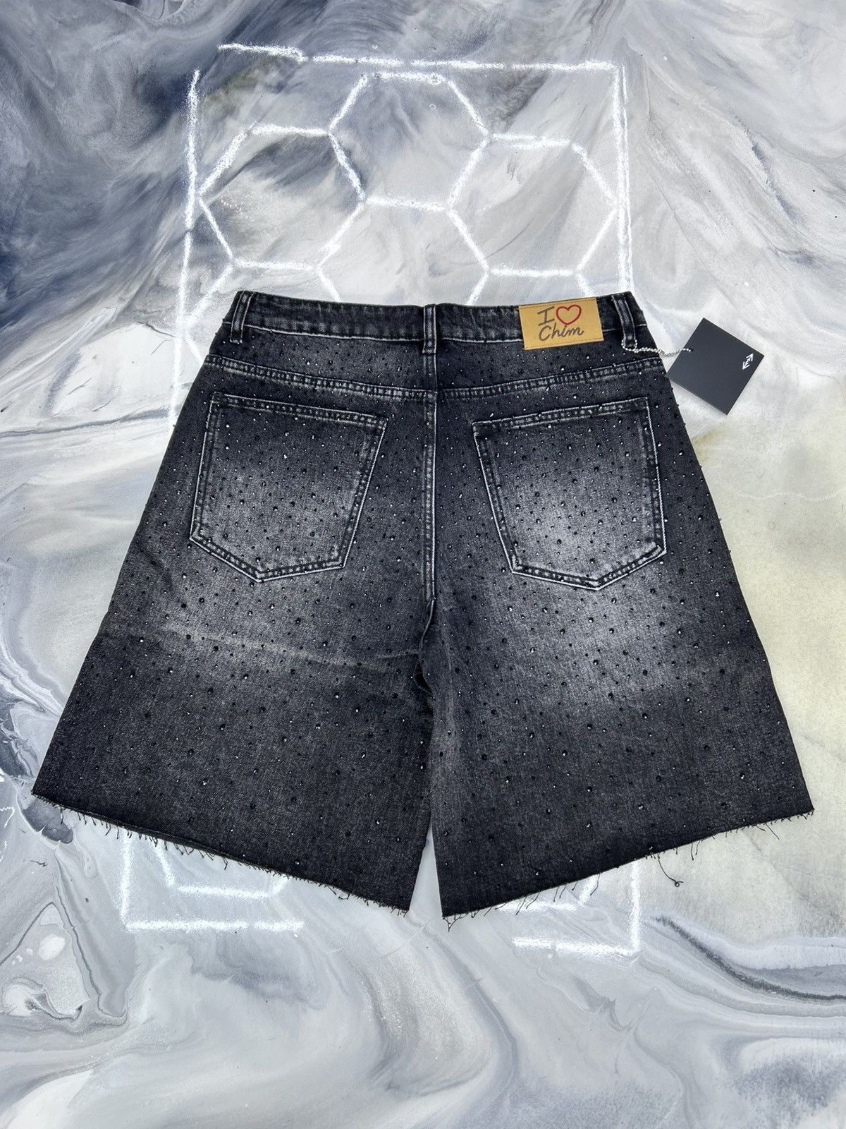 HMDD HMDD Billie Jean Rhinestone Shorts Black Size S Size US 30 / EU 46 - 2 Thumbnail