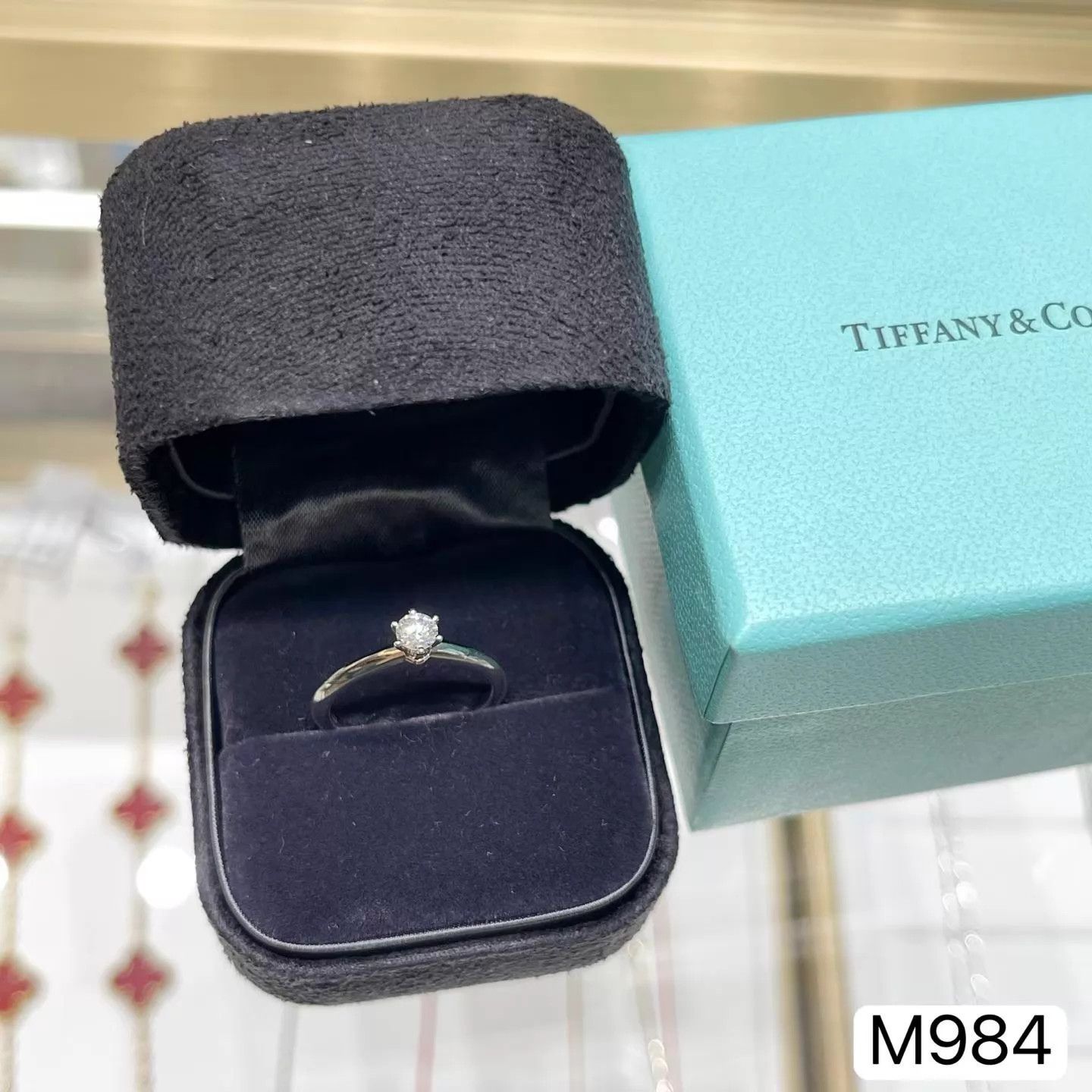 Tiffany & Co. Tiffany & Co. 24pt Diamond Ring Pt950 Size51 Box M984 Size ONE SIZE - 1 Thumbnail