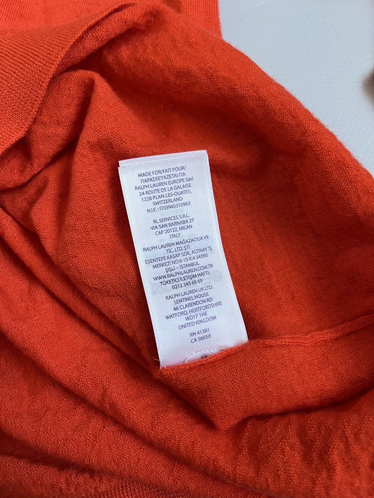 Ralph Lauren Purple Label Ralph Lauren Purple Label Women Orange Cashmere Knit Sweater Size S / US 4 / IT 40 - 5 Thumbnail