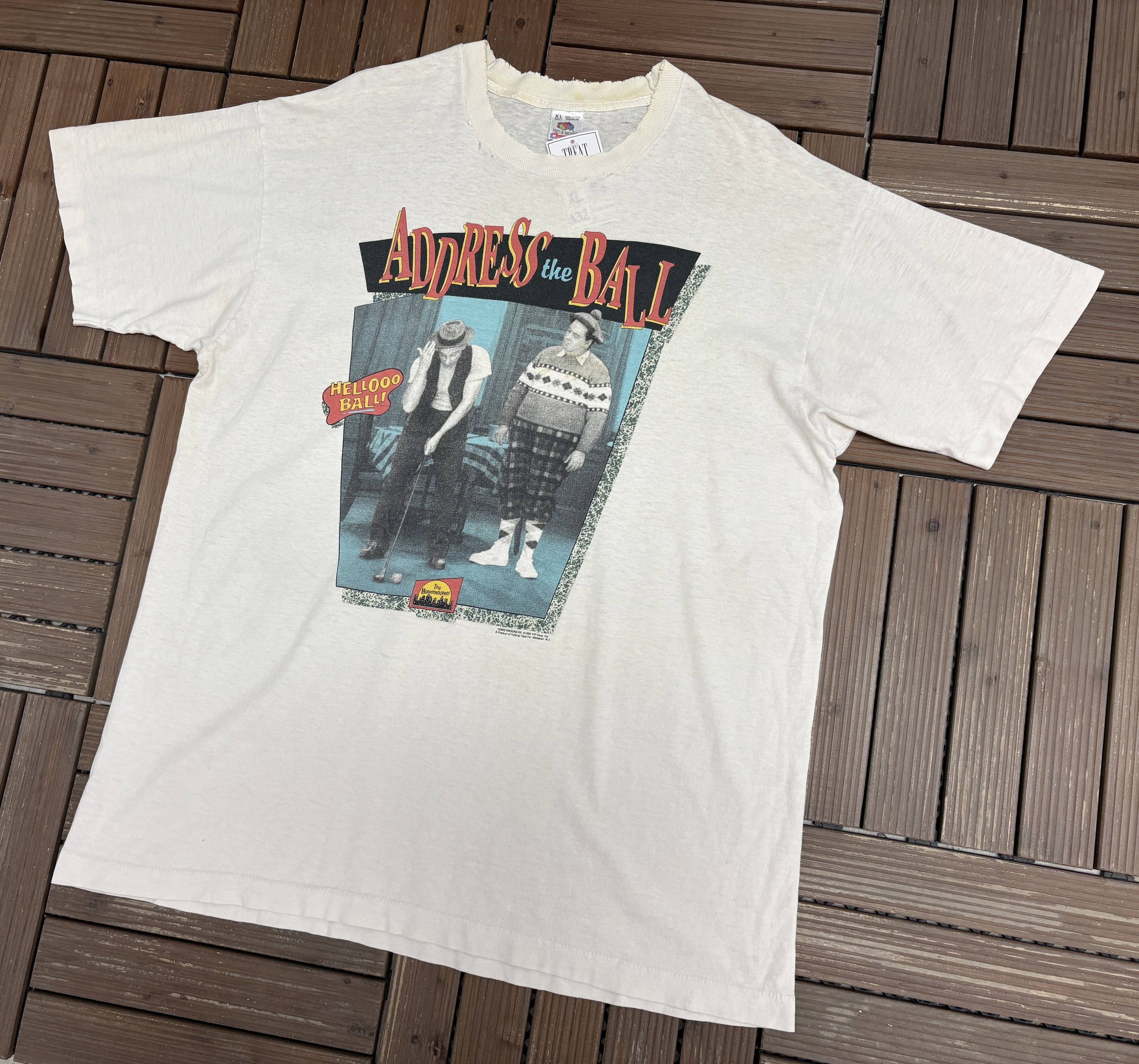 Vintage The Honeymooners Address The Ball Vintage T-Shirt Size US XL / EU 56 / 4 - 4 Thumbnail