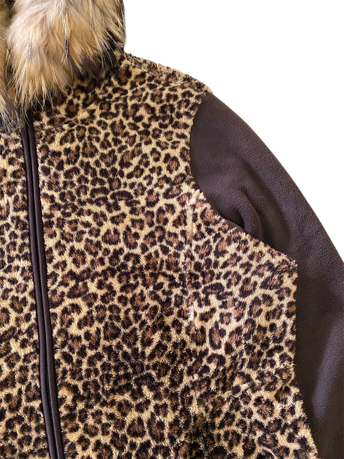 Vintage Fur Crocodile Leopard Sherpa Fleece Jacket Y2K Cozy Outer Size ONE SIZE - 4 Thumbnail