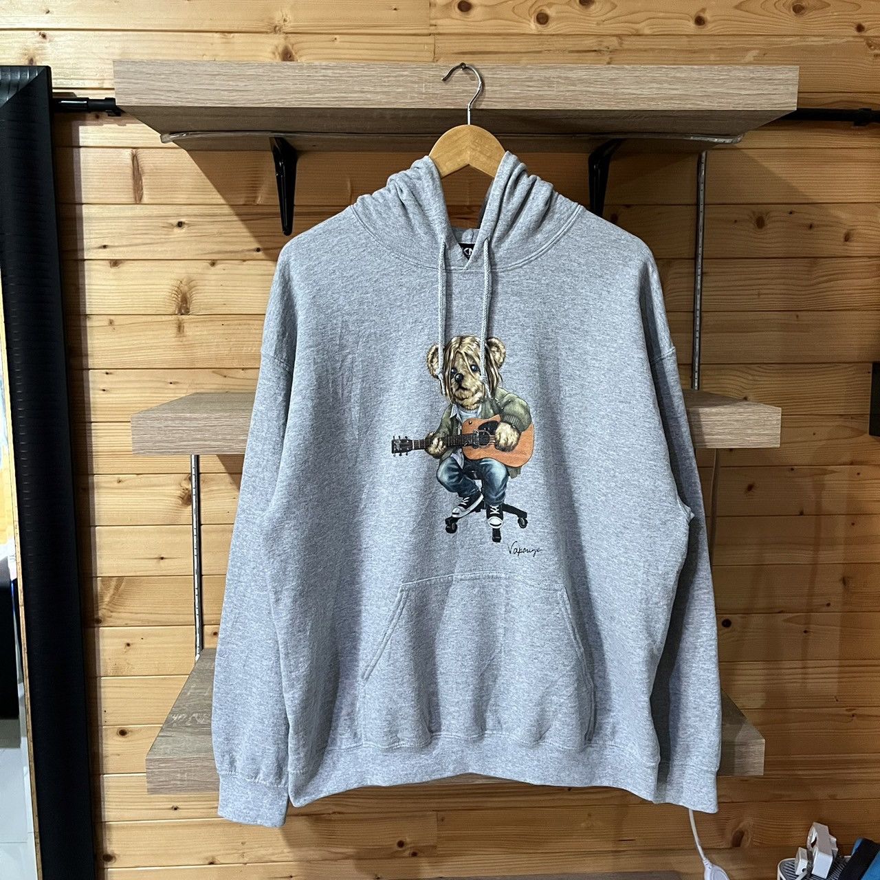Band Tees × Japanese Brand skny vaporize kurt cobain bear hoodie