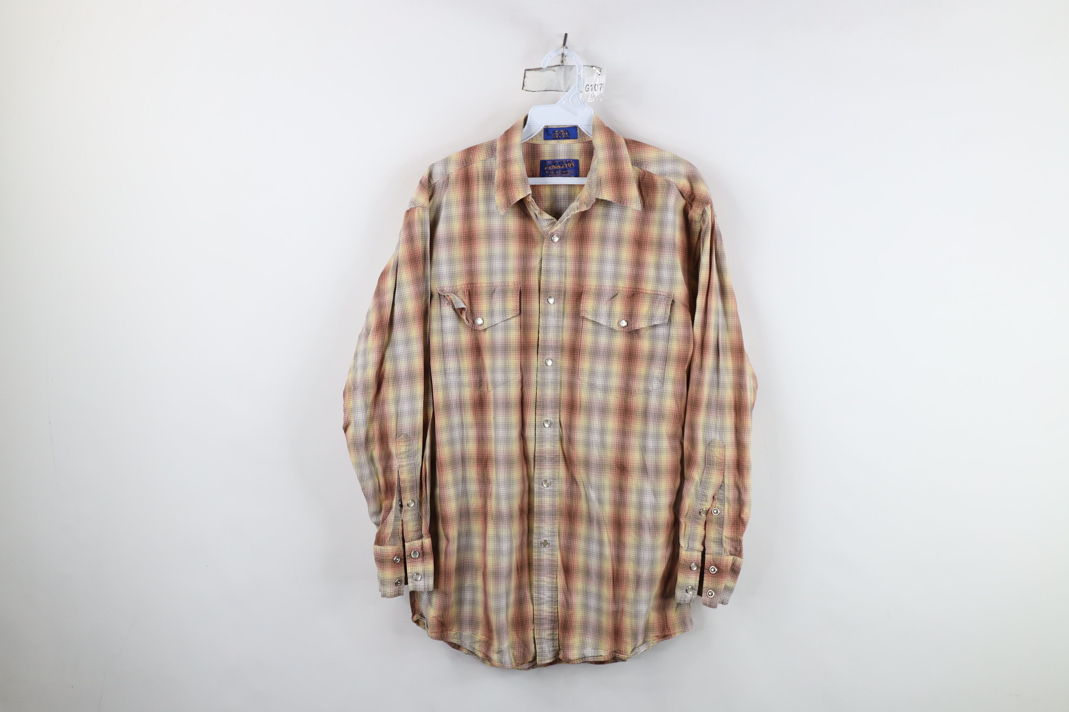 Pendleton Vintage 90s Pendleton Western Rodeo Pearl Snap Button Shirt Size US S / EU 44-46 / 1 - 1 Thumbnail