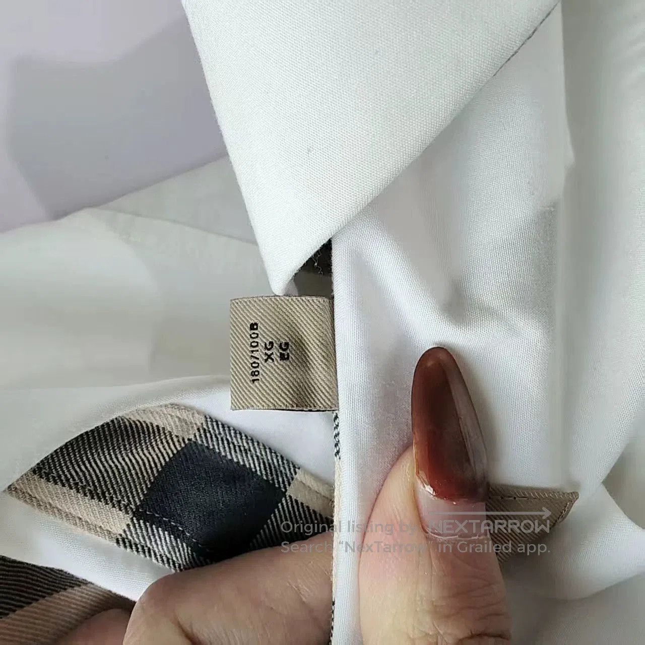 Burberry Burberry Long Sleeve Shirt with Check Collar. Size US M / EU 48-50 / 2 - 4 Thumbnail