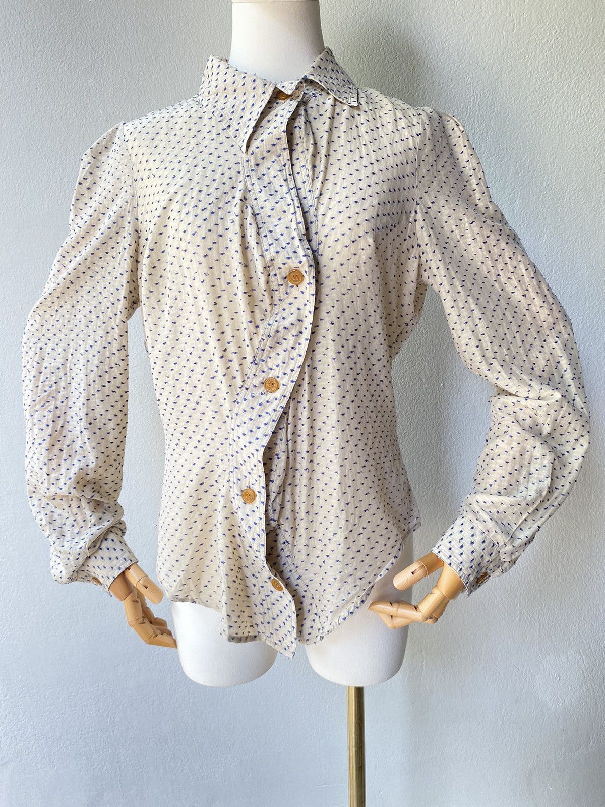 Vivienne Westwood Curve Button Center Line Dots Shirt