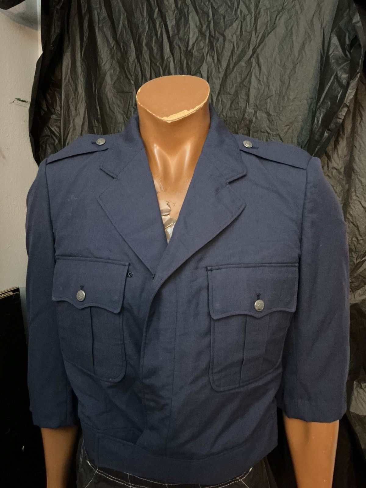 Vintage Vintage USAF Air Police CWU-47 Shade Blue Wool DPSC Jacket Size US S / EU 44-46 / 1 - 11 Thumbnail
