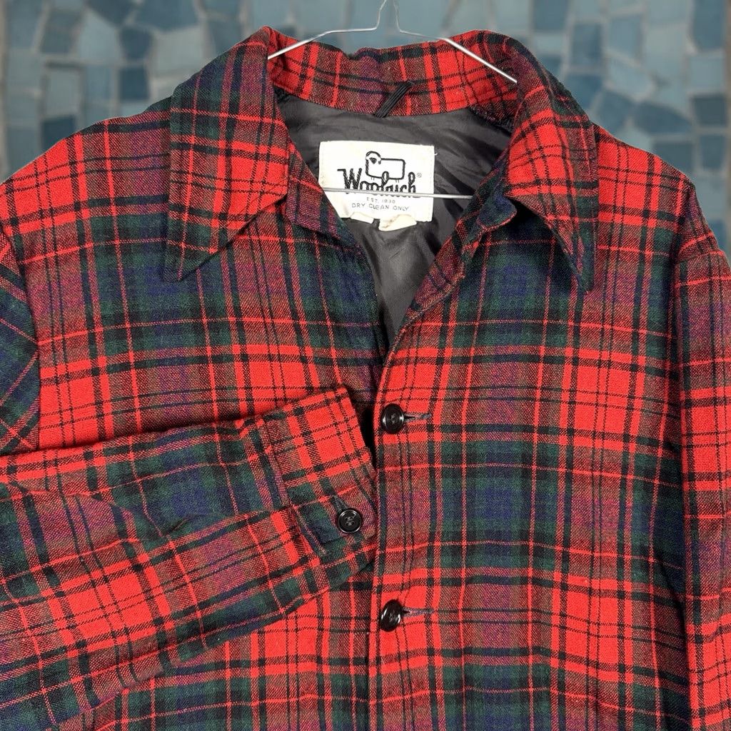 Vintage VINTAGE Woolrich Jacket Women M Shirt Shacket Cargo Pocket Wool Tartan Plaid 90s Size M / US 6-8 / IT 42-44 - 1 Thumbnail