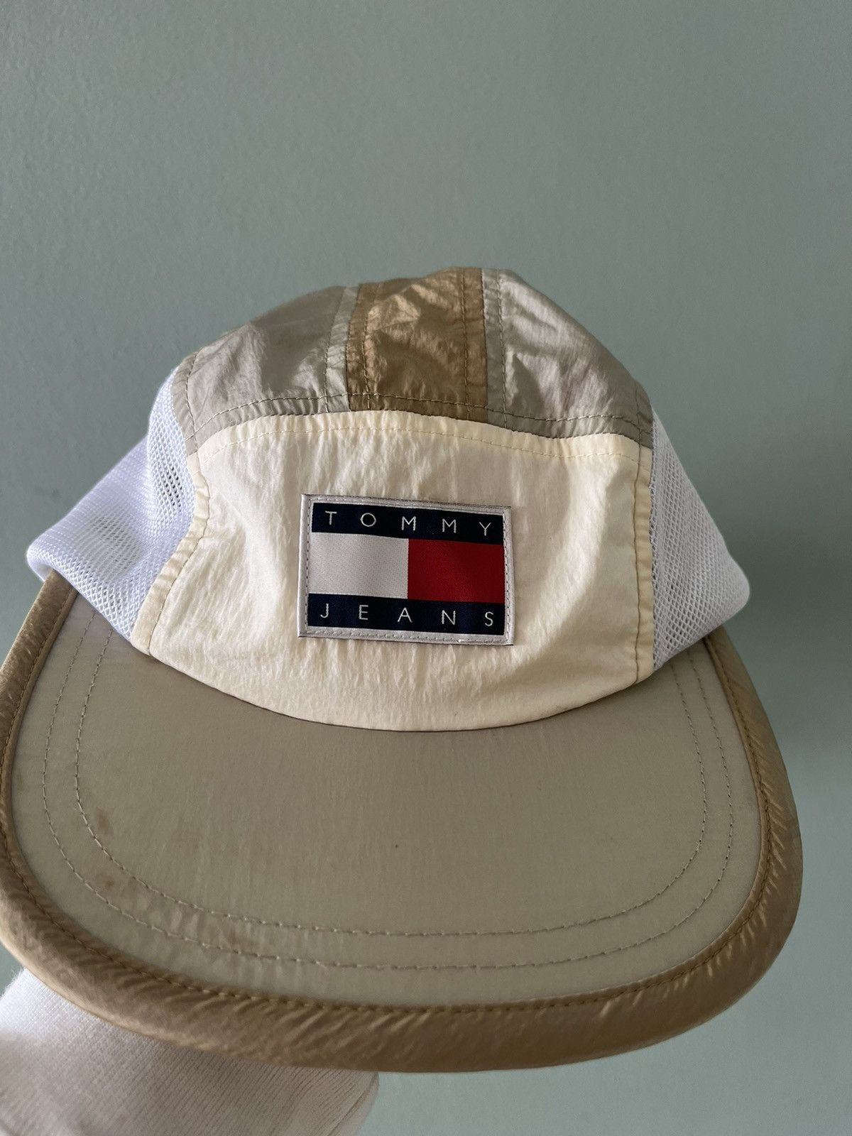 Tommy Jeans 🧢 Tommy Jeans Nylon Tech Cap – Beige / White – OS Size ONE SIZE - 9 Thumbnail