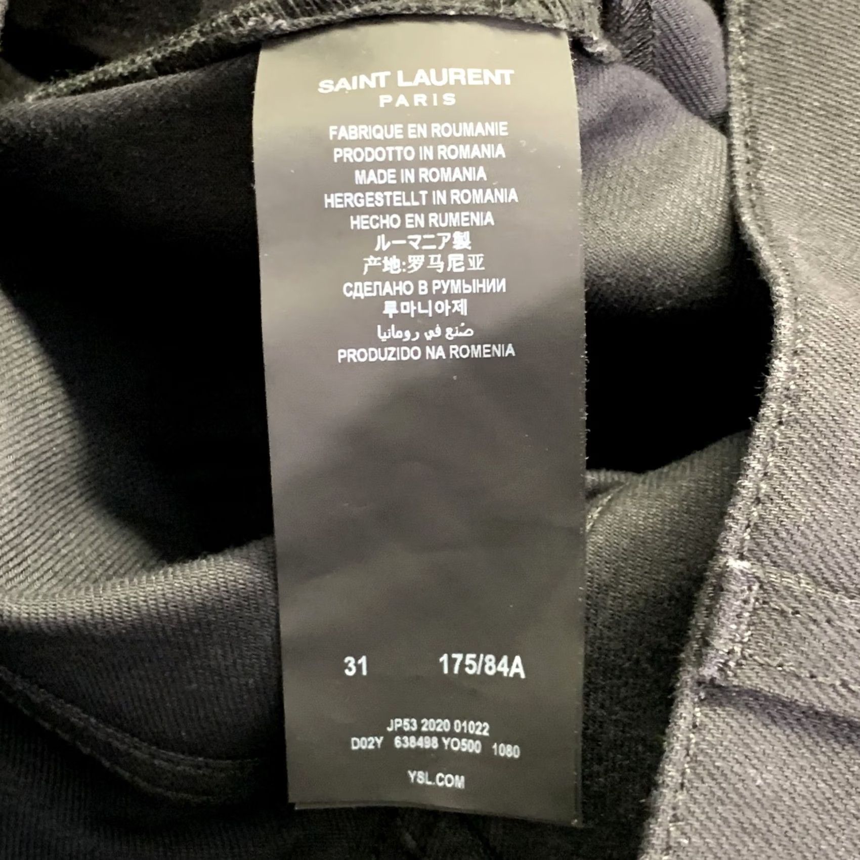 Yves Saint Laurent SAINT LAURENT Jeans Black Denim Tapered Five Pockets Size 31 2020 Mens Size US 31 - 6 Thumbnail