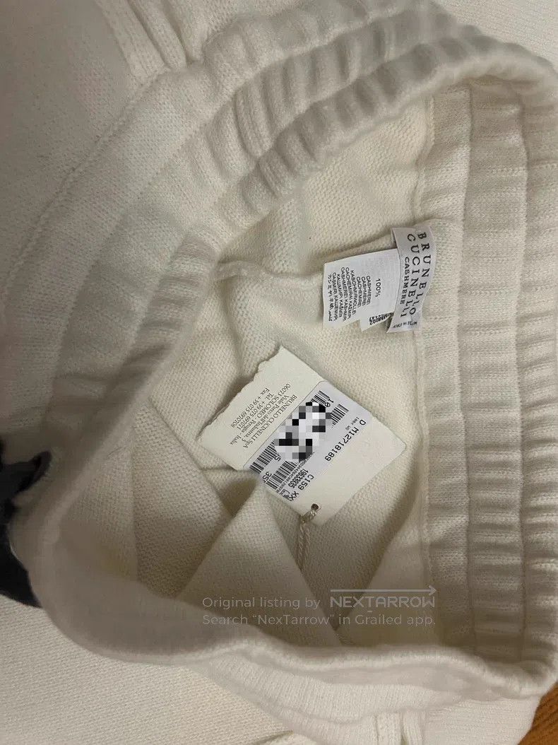 Brunello Cucinelli Brunello Cucinelli White Crewneck Cashmere Sweater Set Size S / US 4 / IT 40 - 4 Thumbnail