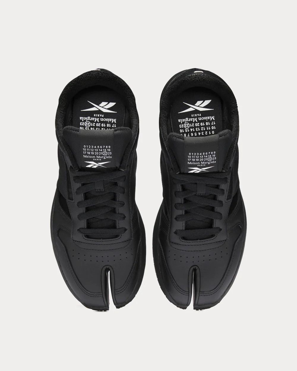 Maison Margiela Magiela x Reebok Tabi Black Classic Leather DQ Sneakers Size US 12 / EU 45 - 21 Thumbnail
