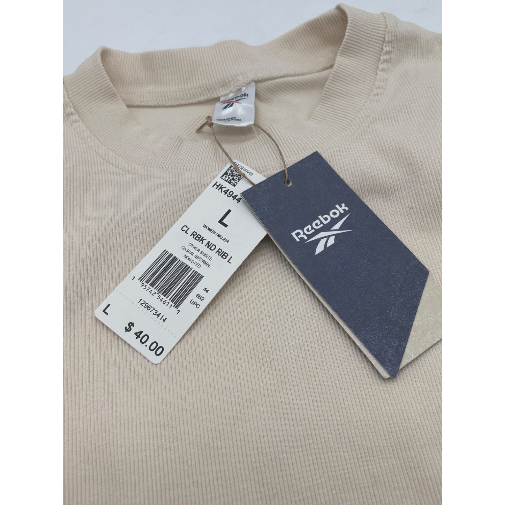 Reebok Reebok Classics Natural Dye Ribbed Women’s Long-sleeve Top, Size L / US 10 / IT 46 - 7 Thumbnail