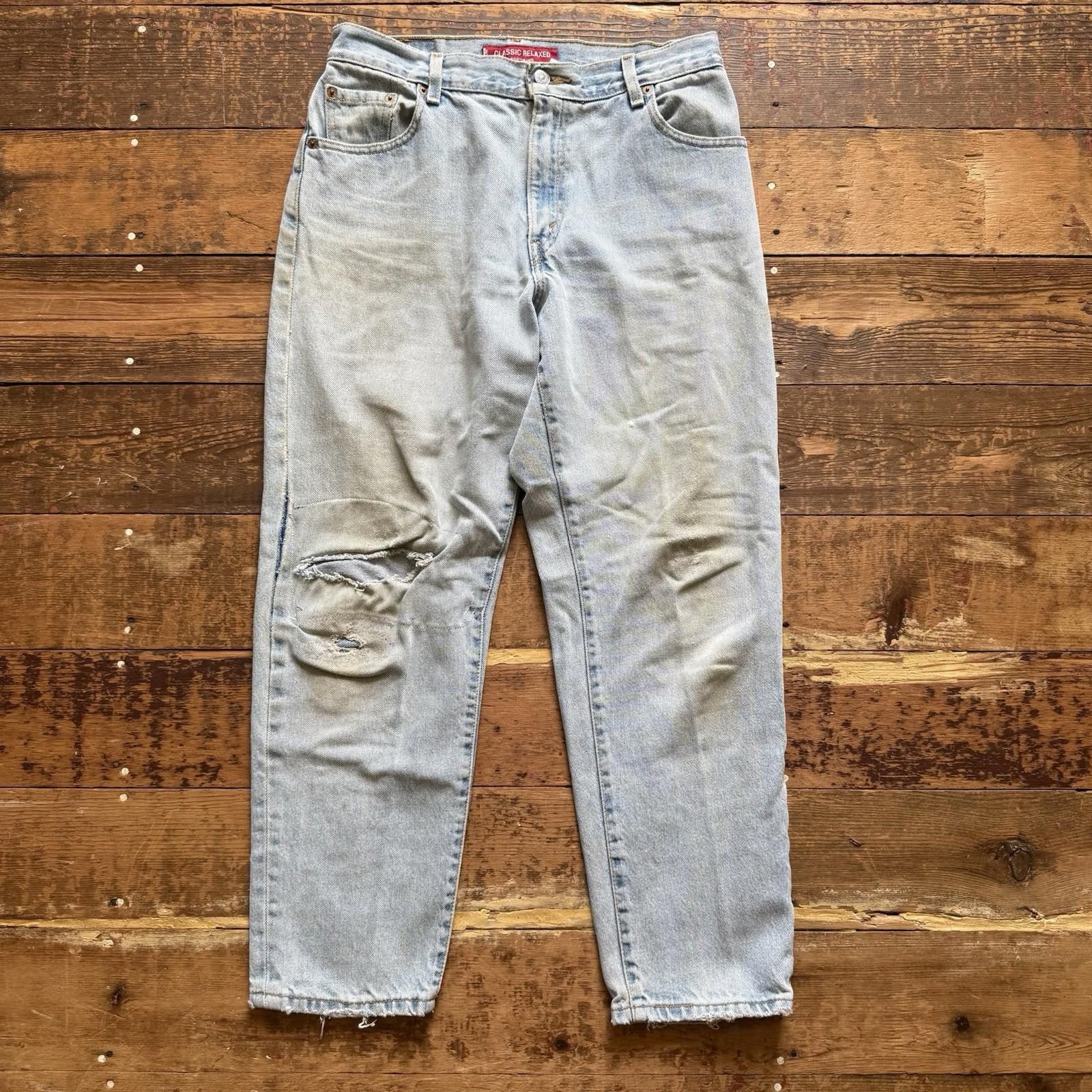 Levi's Vintage Levis Jeans Mens 32x28 Blue Denim 550 Loose Baggy Size US 32 / EU 48 - 2 Thumbnail