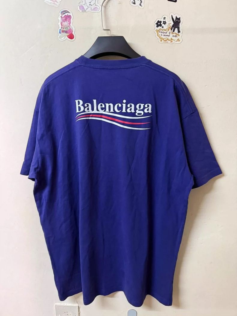 Balenciaga Balenciaga Dark blue cola print short sleeves 2505-Nextarro Size US M / EU 48-50 / 2 - 2 Thumbnail