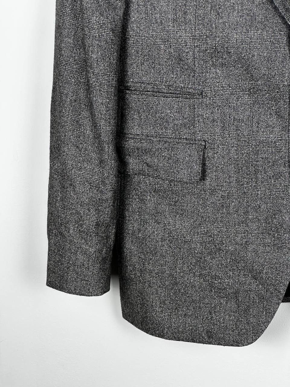 Tagliatore Tagliatore Virgin Wool Grey Checkered Blazer Made In Italy Size 52R - 5 Thumbnail