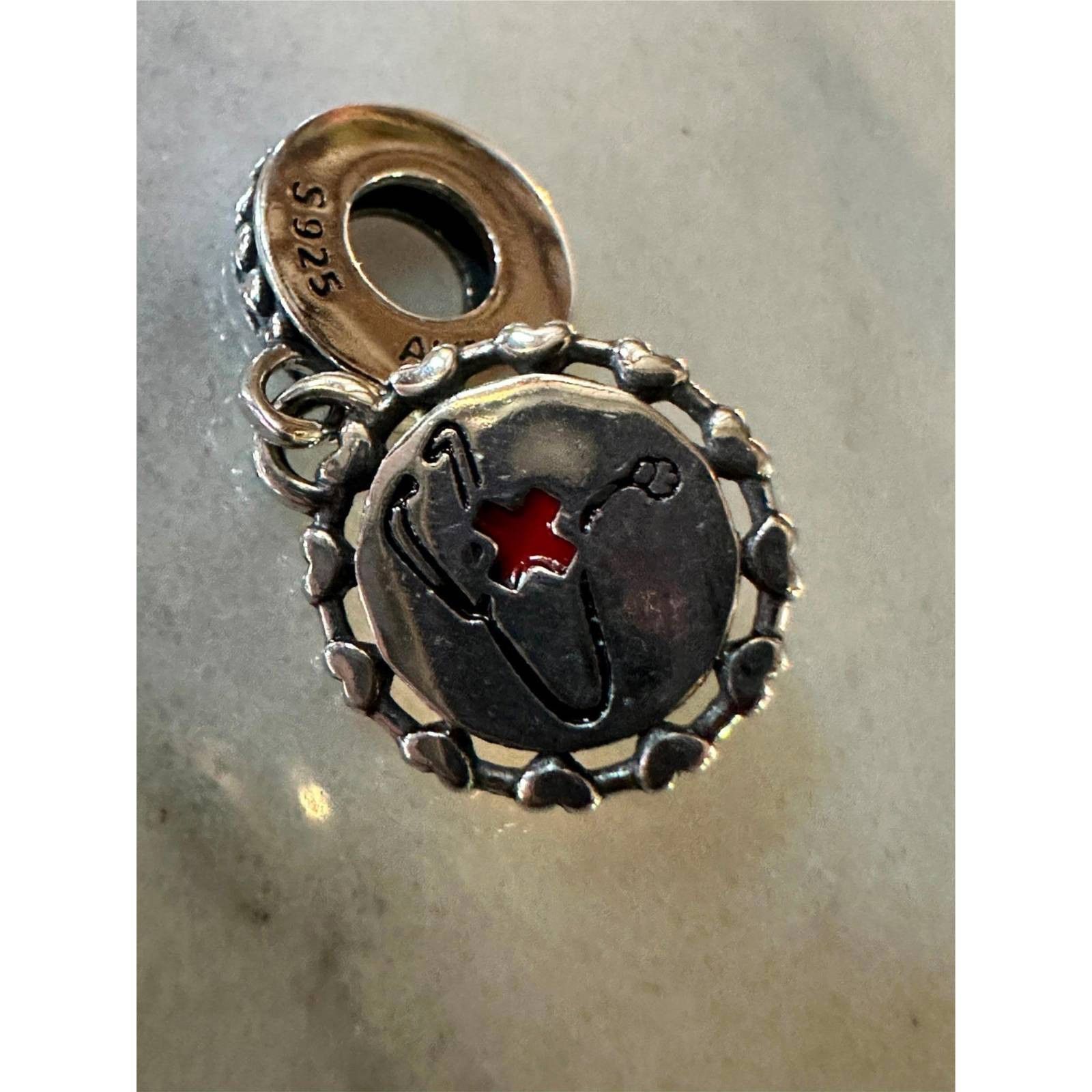 pandora Authentic Pandora Engravable Stethoscope Nurse Dangle Charm Size ONE SIZE - 3 Thumbnail
