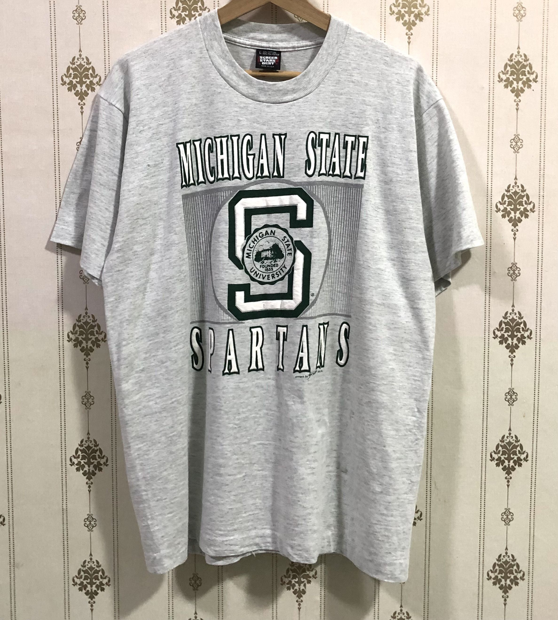 Vintage Vintage 80s University Michigan State Spartan Tees Size US M / EU 48-50 / 2 - 1 Thumbnail