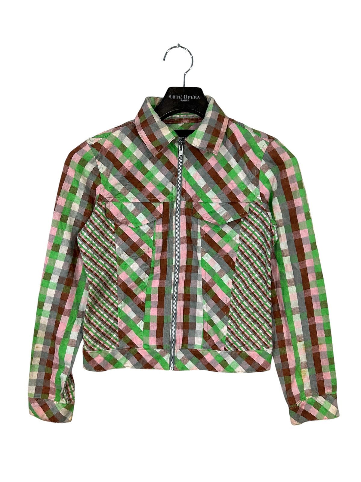 Zucca Vintage issey miyake zucca trucker jacket plaid Size S / US 4 / IT 40 - 1 Thumbnail