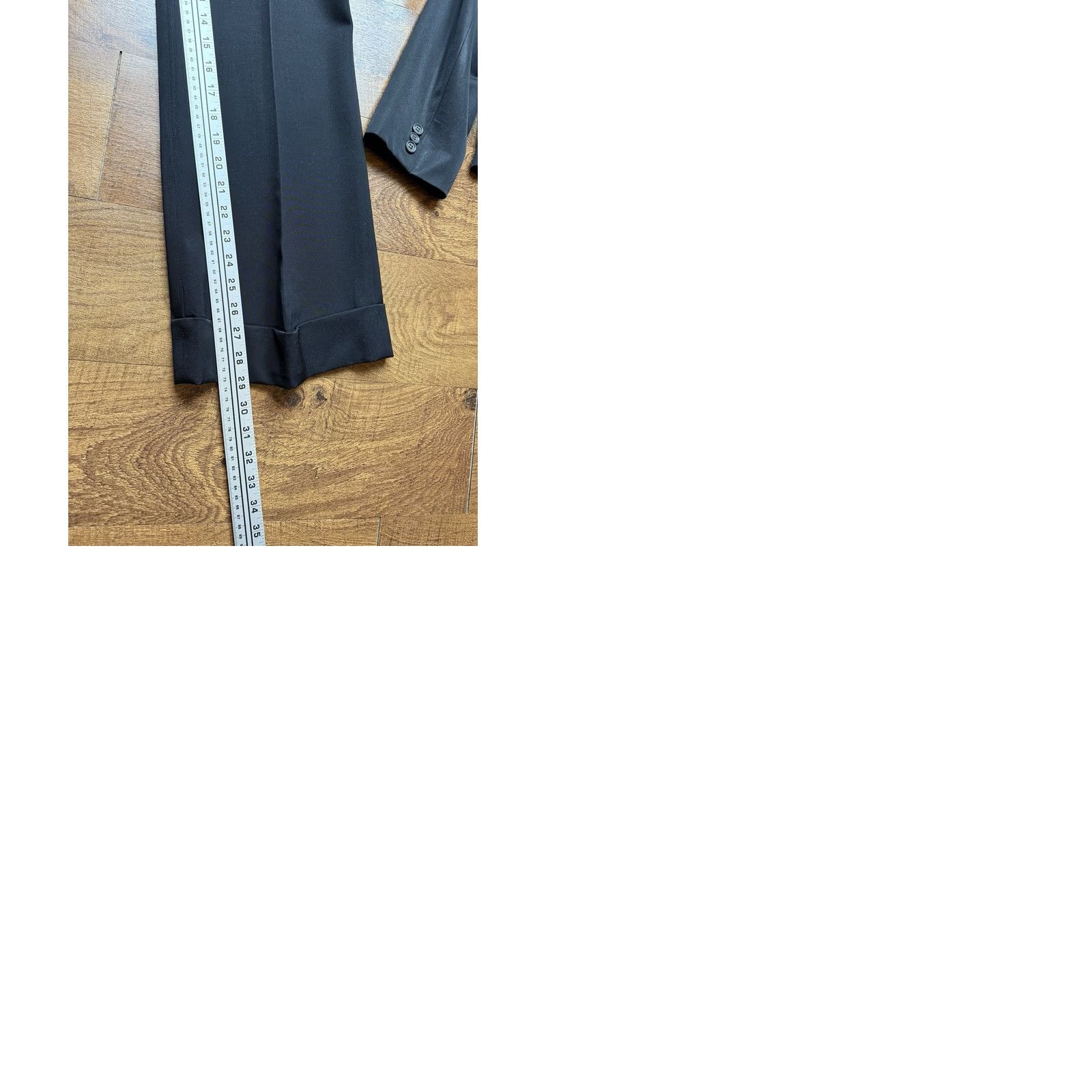 J.Crew J. Crew Pant Suit Womens City Fit Wool Blazer Wide Leg Office Lined Black 6 Suit Set Womens Size 28" / US 6 / IT 42 - 10 Thumbnail