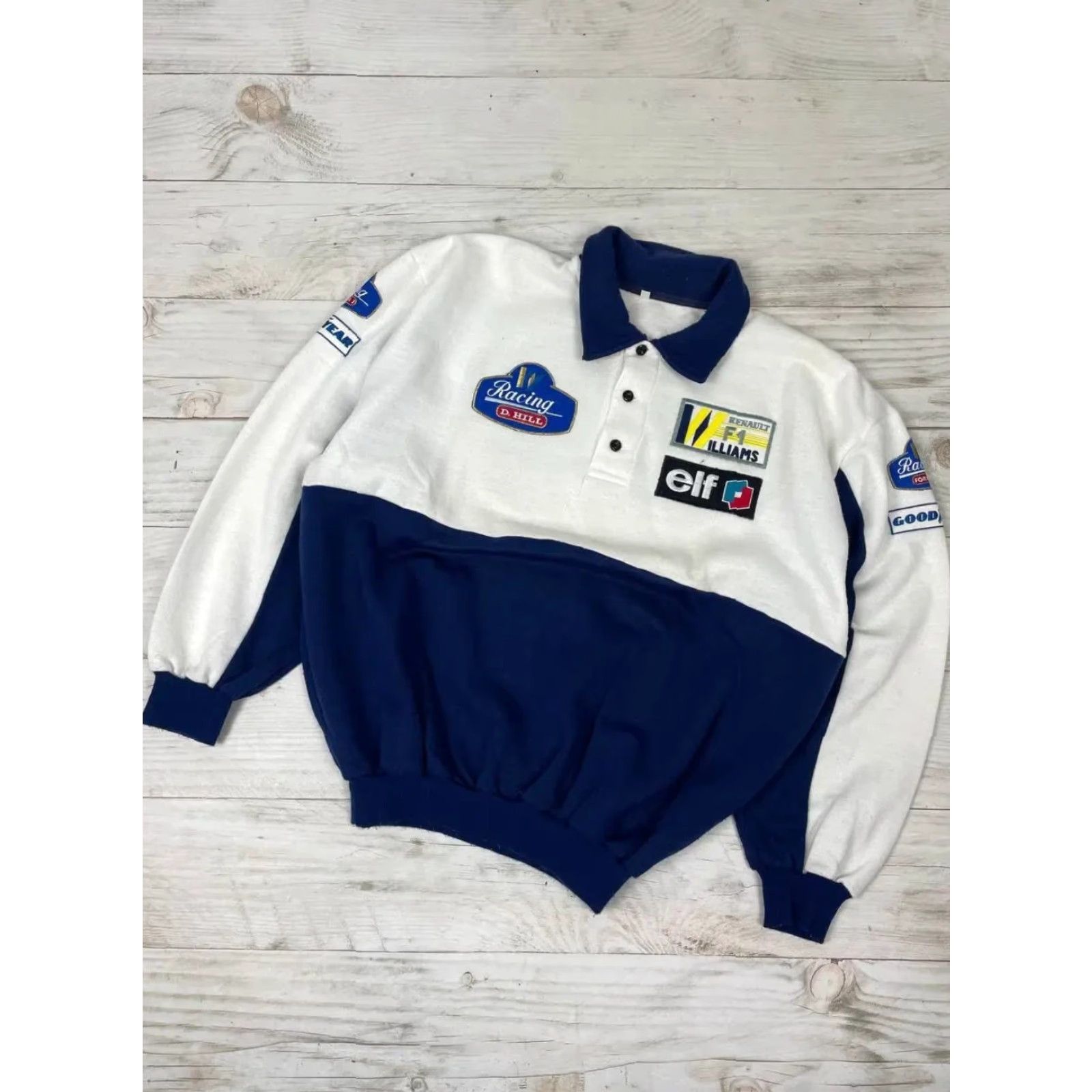 Vintage VINTAGE Renault F1 Williams Polo Long Sleeve Sweatshirt 90s Men 2XL Blue Size US XXL / EU 58 / 5 - 3 Thumbnail