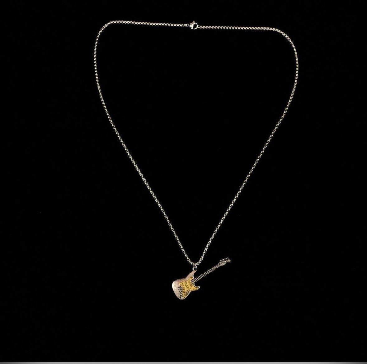 Jewelry Guitar Necklace Y2K Gothic Punk Chain Size ONE SIZE - 2 Thumbnail