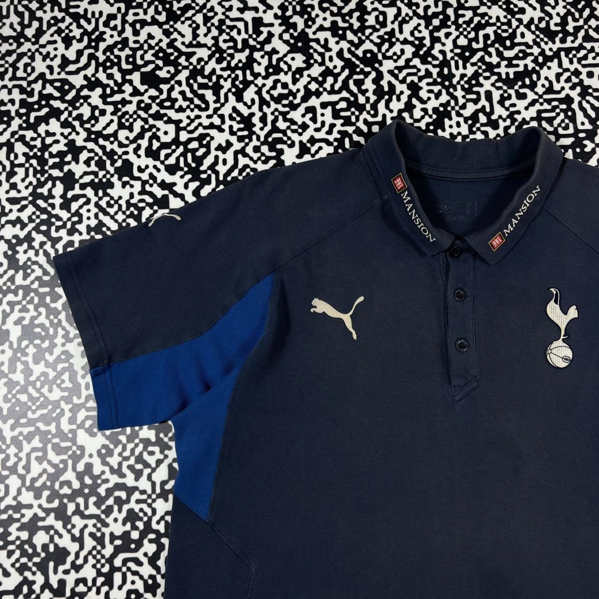 Puma Vintage Y2K Tottenham Soccer Football Faded Polo T-shirt Size US XL / EU 56 / 4 - 4 Thumbnail