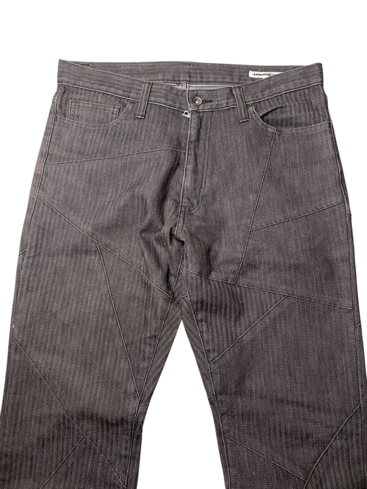 If Six Was Nine 2000's Semantic Design Flared Pinstripe Spiral Pants Size US 30 / EU 46 - 3 Thumbnail