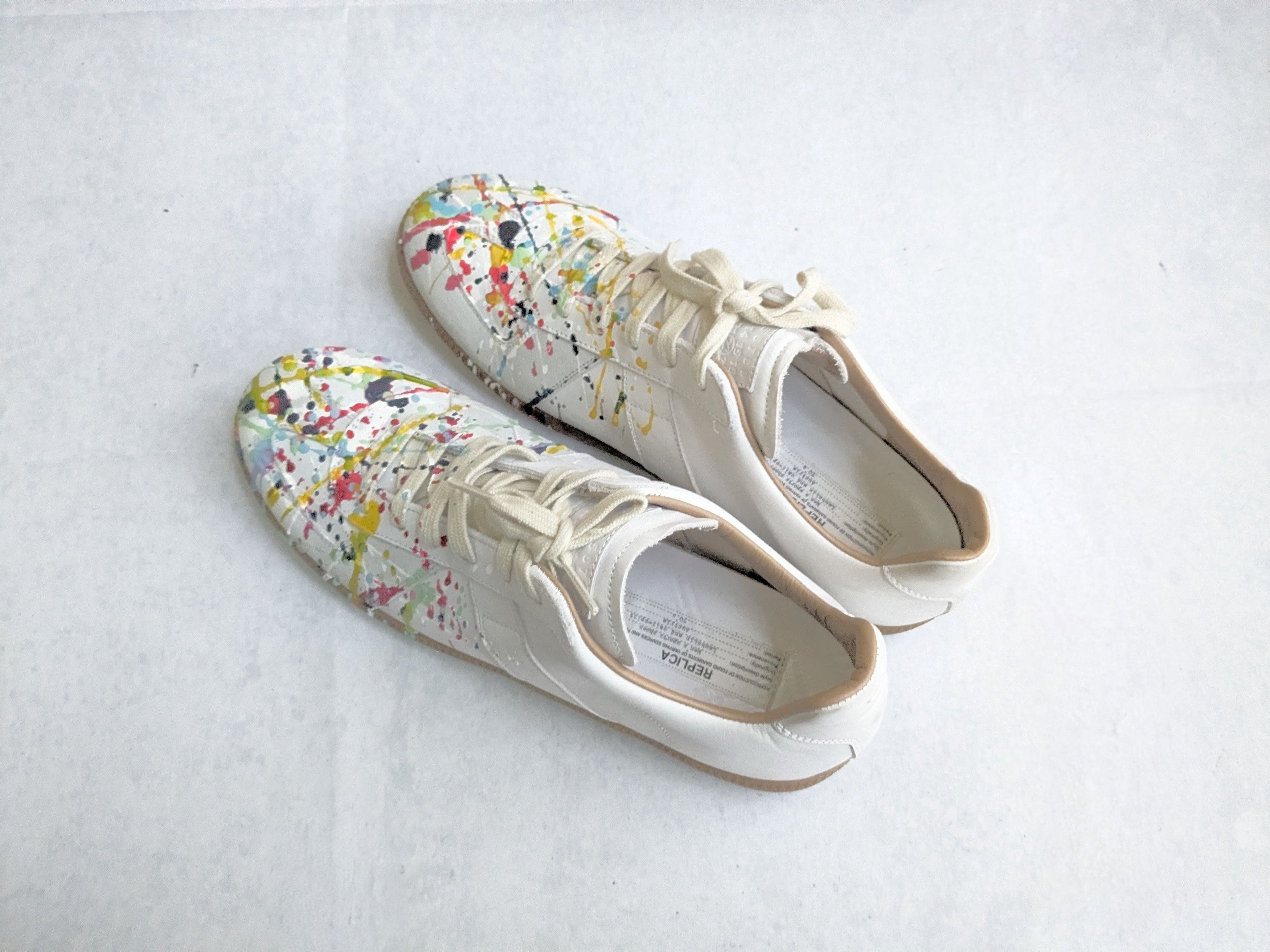 Maison Margiela Maison Margiela Gat Replica White Paint Splatter 11 44 Size US 11 / EU 44 - 12 Thumbnail