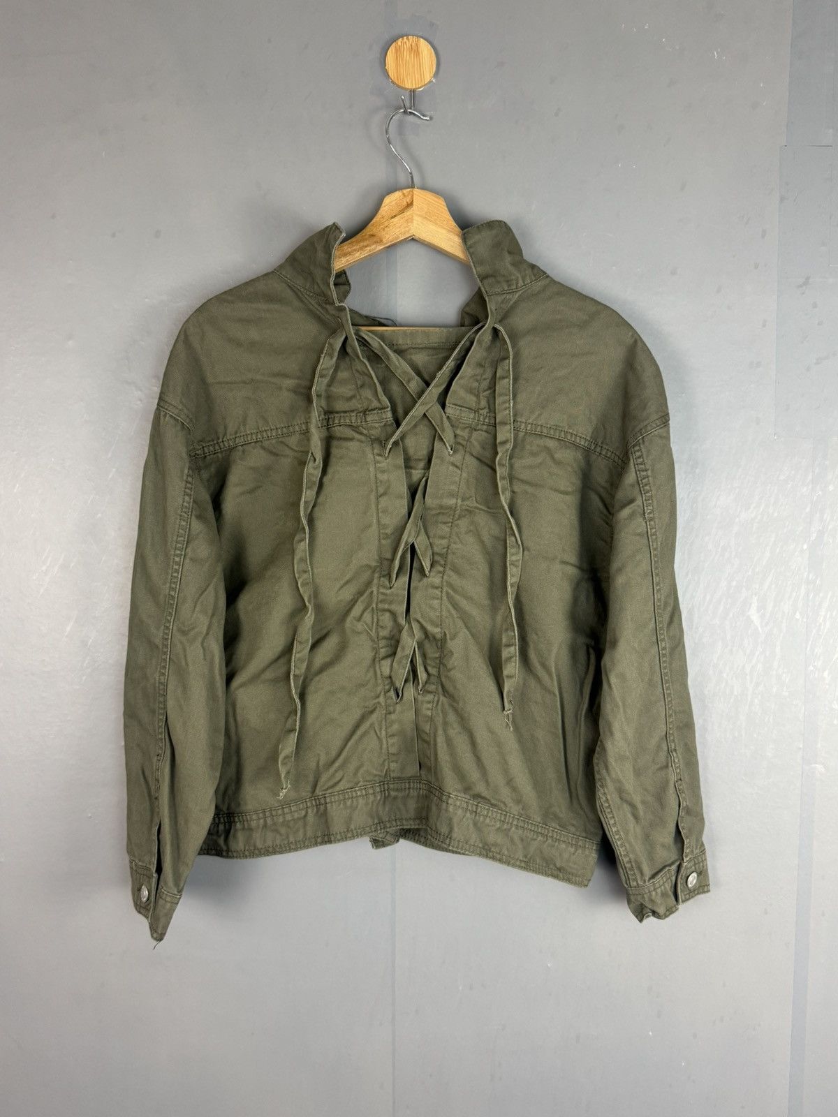 If Six Was Nine × Japanese Brand × Vintage Vintage Olive Des Olive Bondage Jacket Size US M / EU 48-50 / 2 - 4 Thumbnail