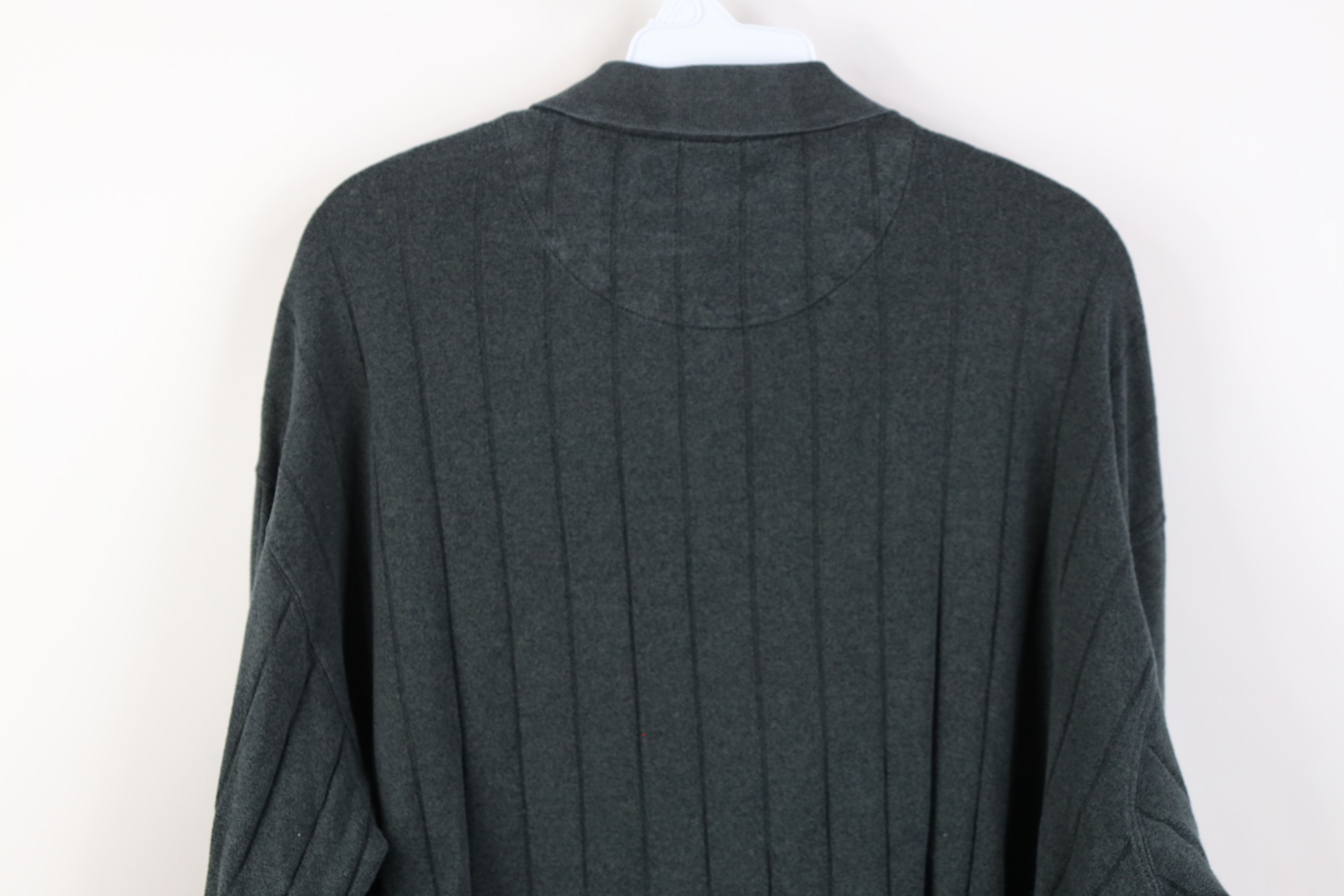 Vintage Vintage 90s Streetwear Knit Long Sleeve Rugby Polo Green Size US XL / EU 56 / 4 - 11 Thumbnail